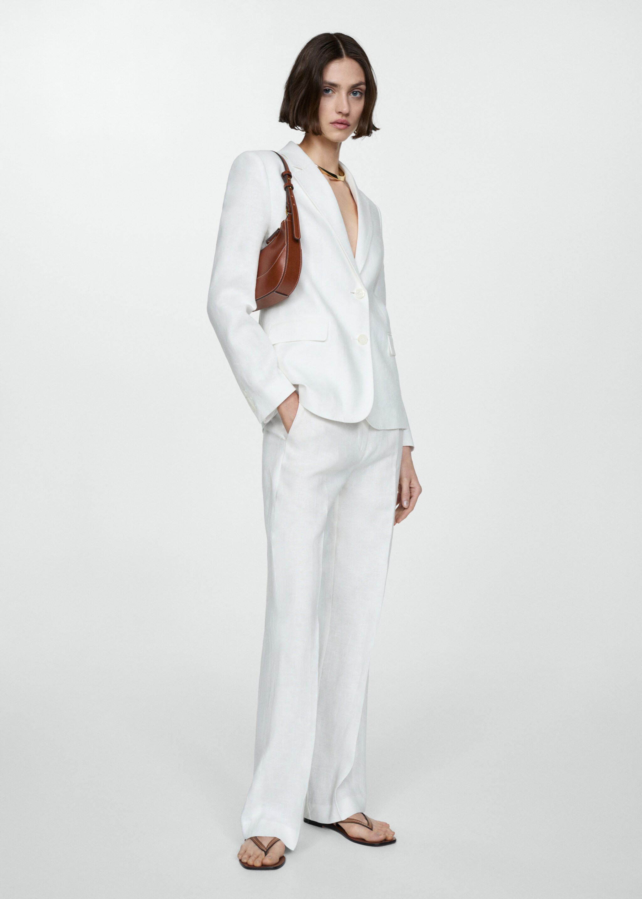Keten blazer ceket - Genel plan