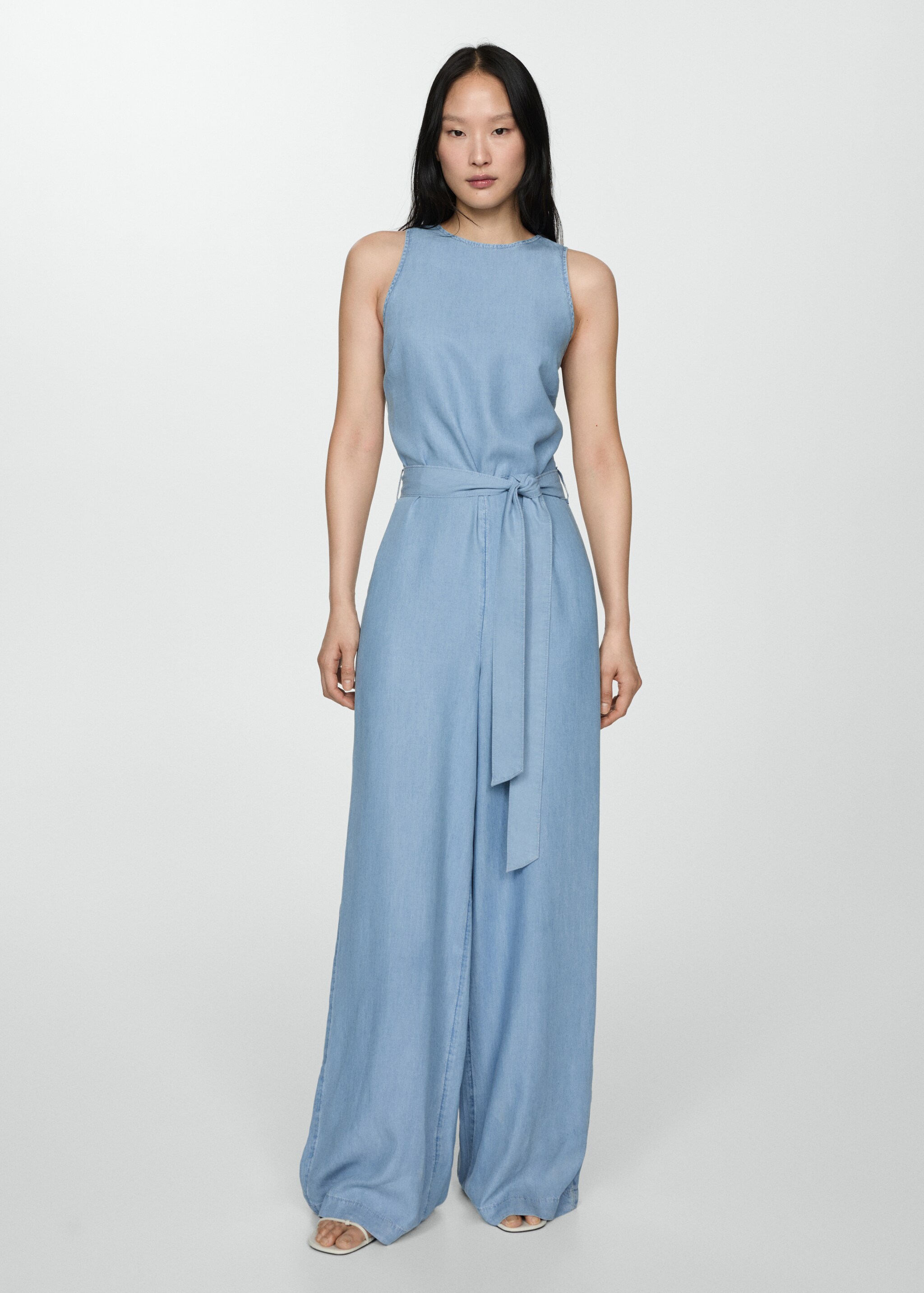 Lyocell jumpsuit with bow - General plane