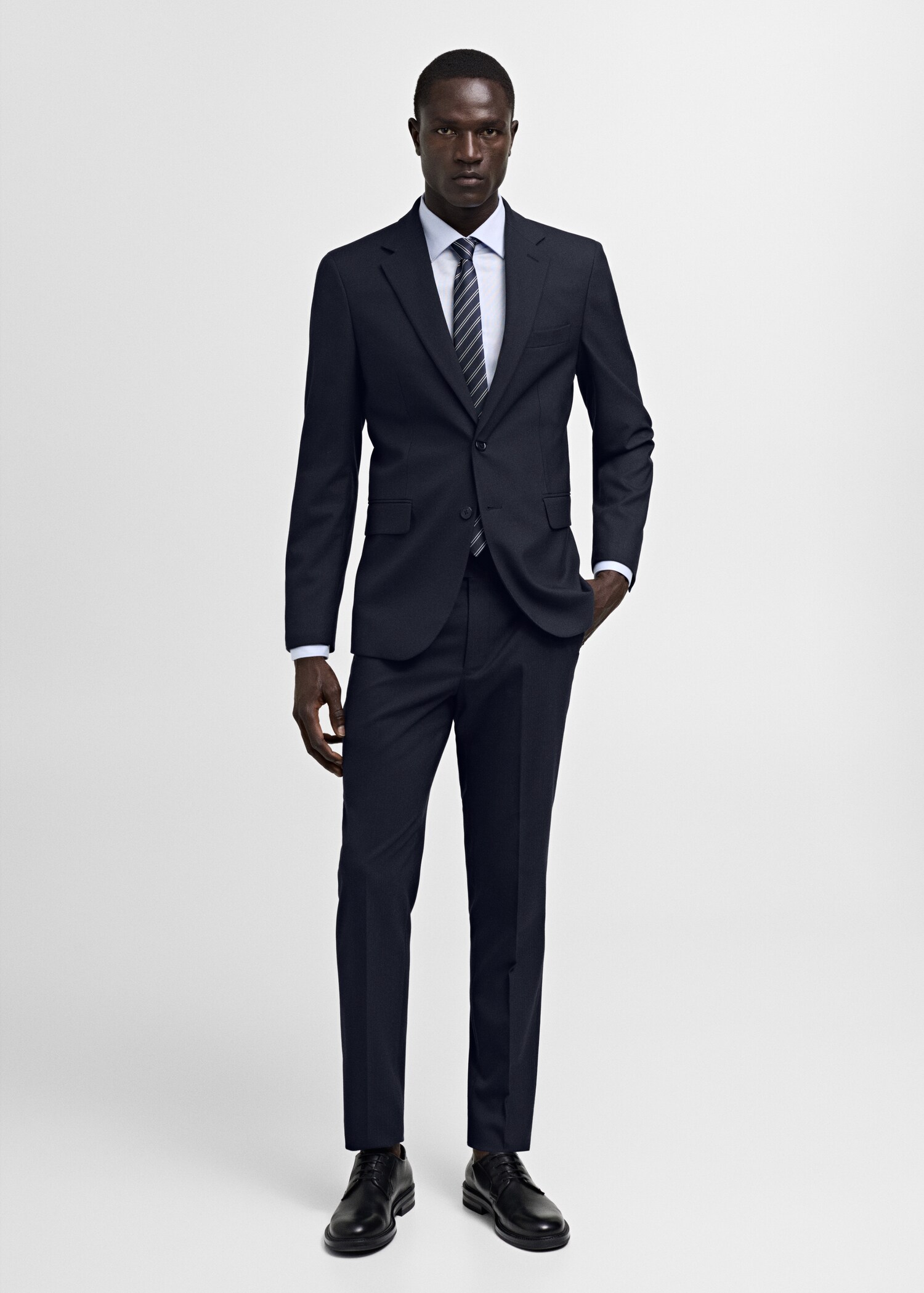Stretch-fabric slim-fit suit jacket - General plane