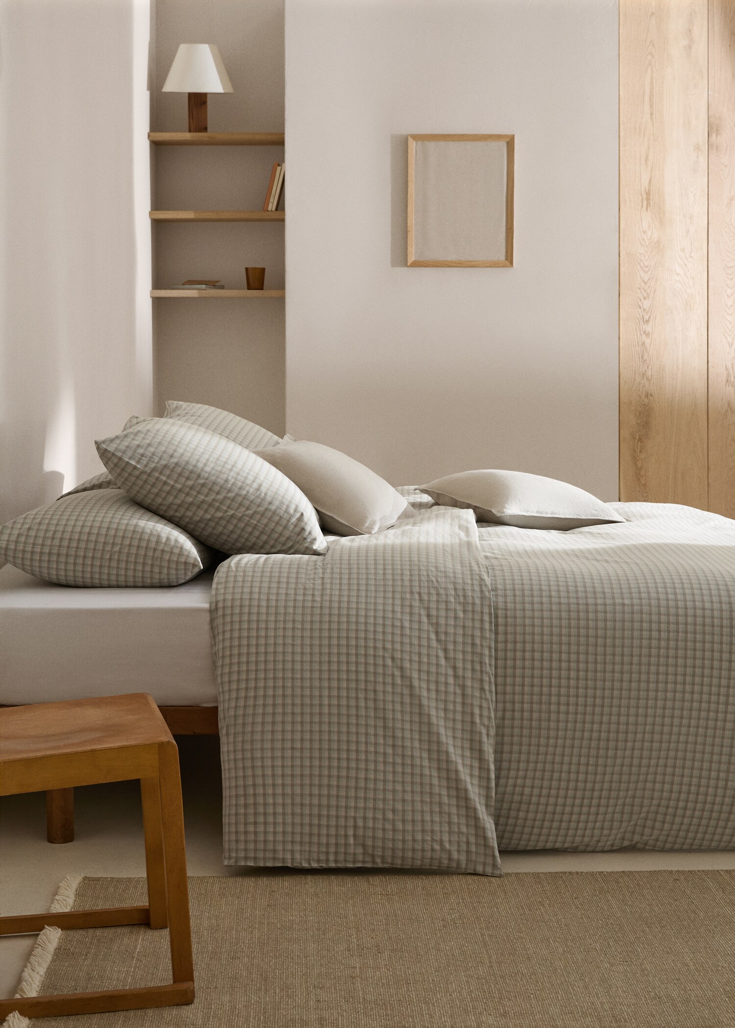 Funda nórdica algodón vichy cama 90cm - Plano general