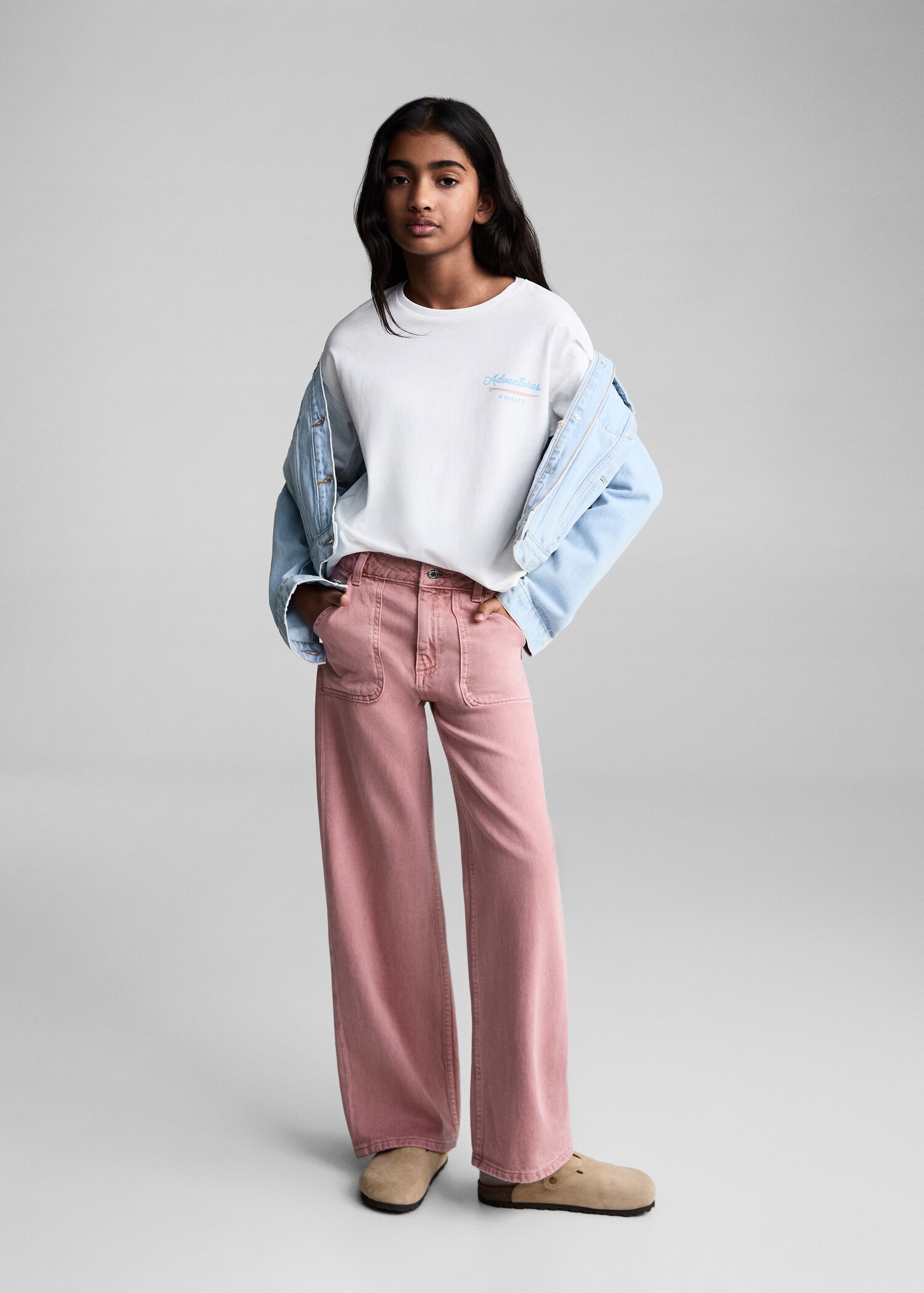 Jeans Wideleg bolsillos - Plano general