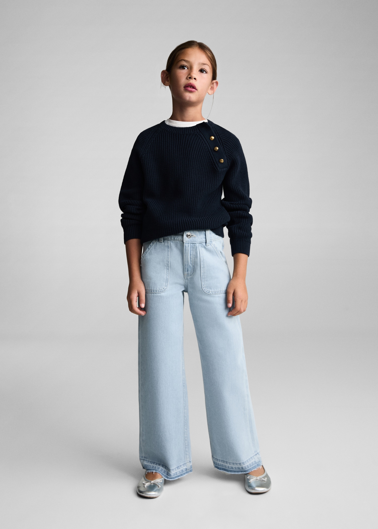 Jeans Wideleg bolsillos - Plano general
