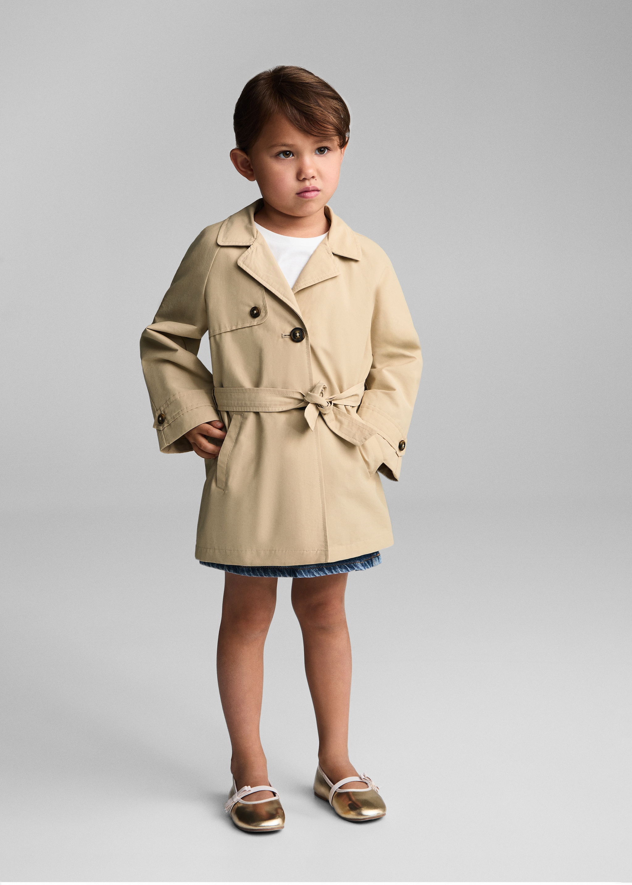 Classic trench coat with belt - Main Image
