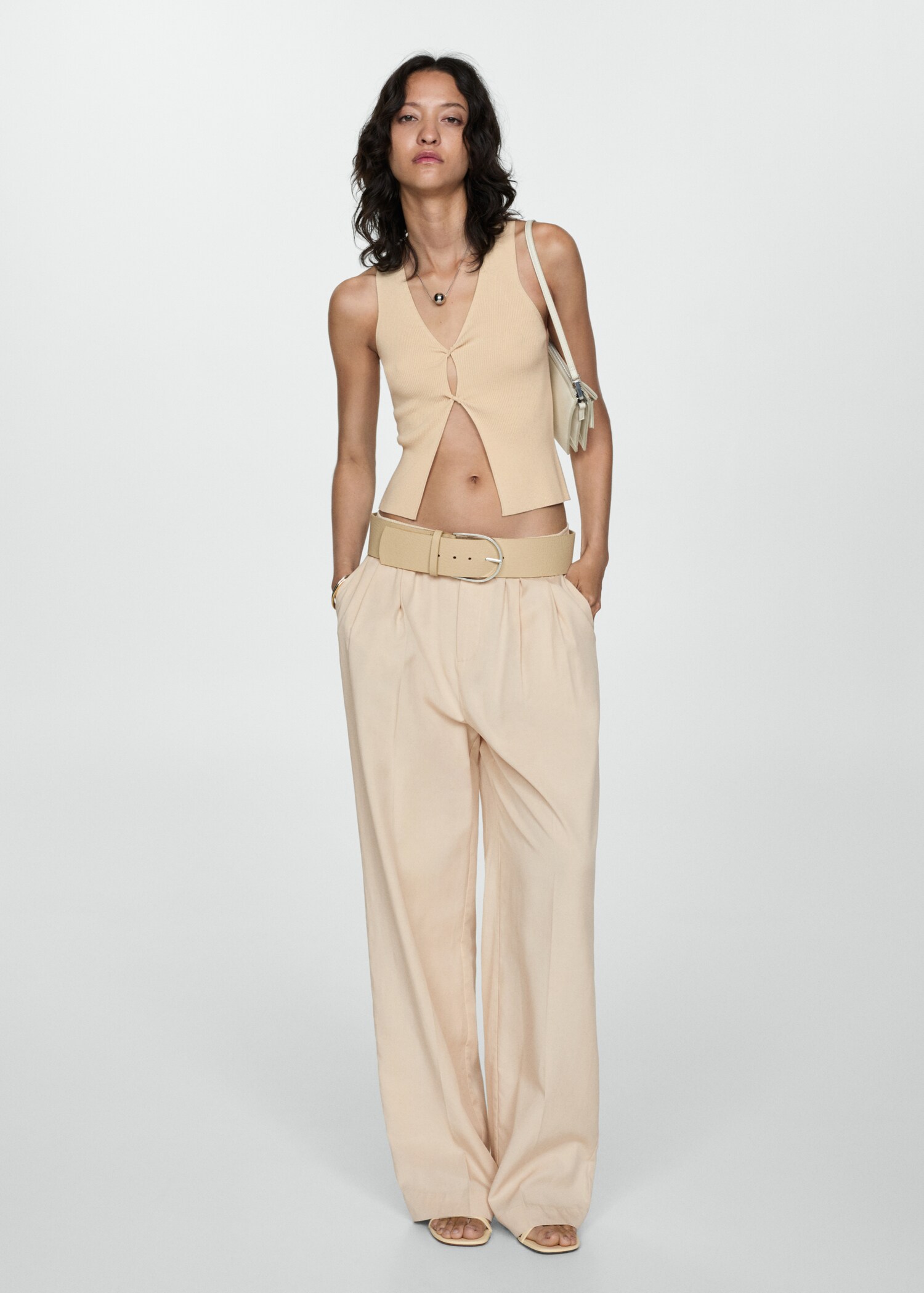 Lyocell pleated pants - General plane
