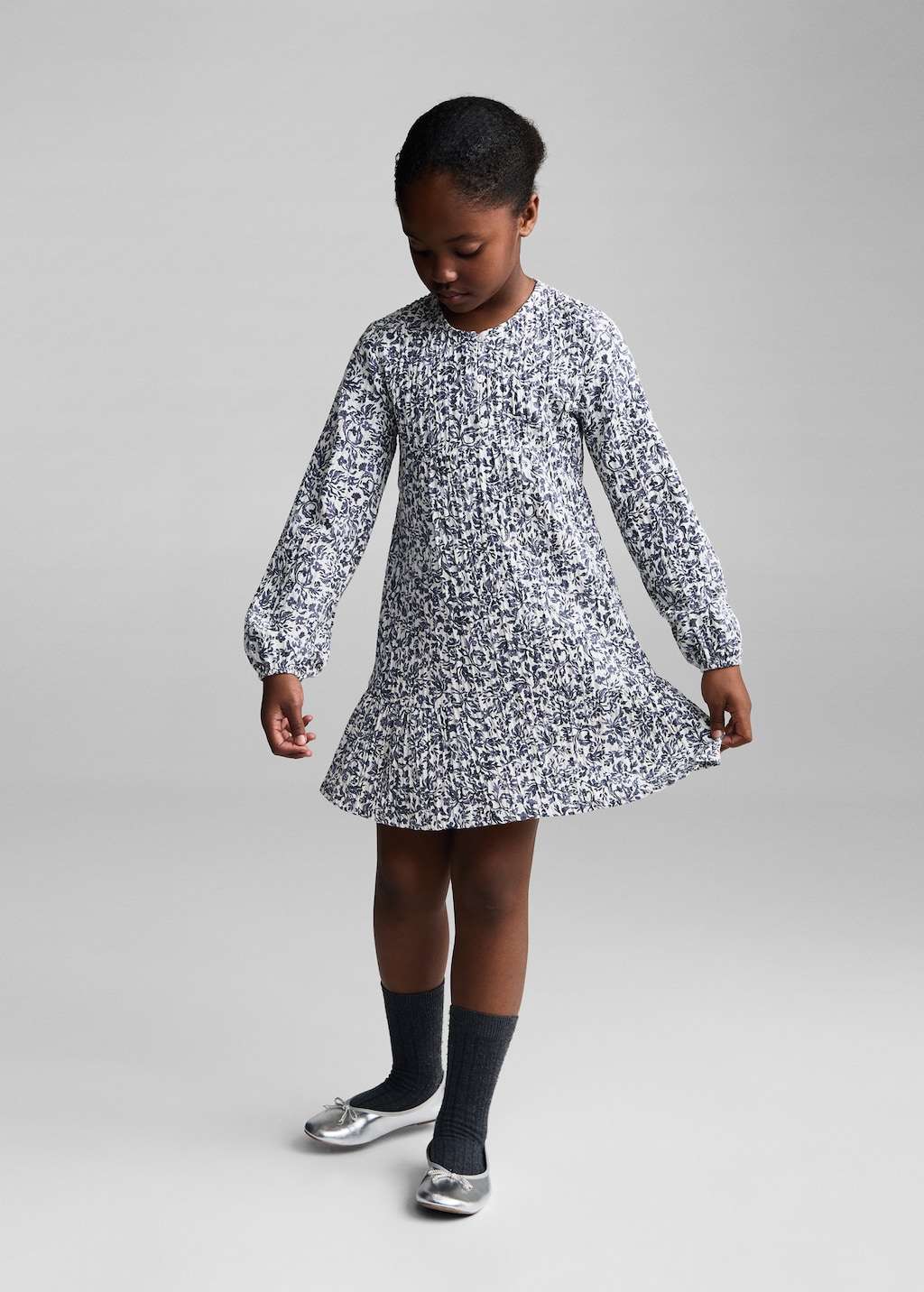 Robe plissee a fleurs Enfants MANGO Suisse