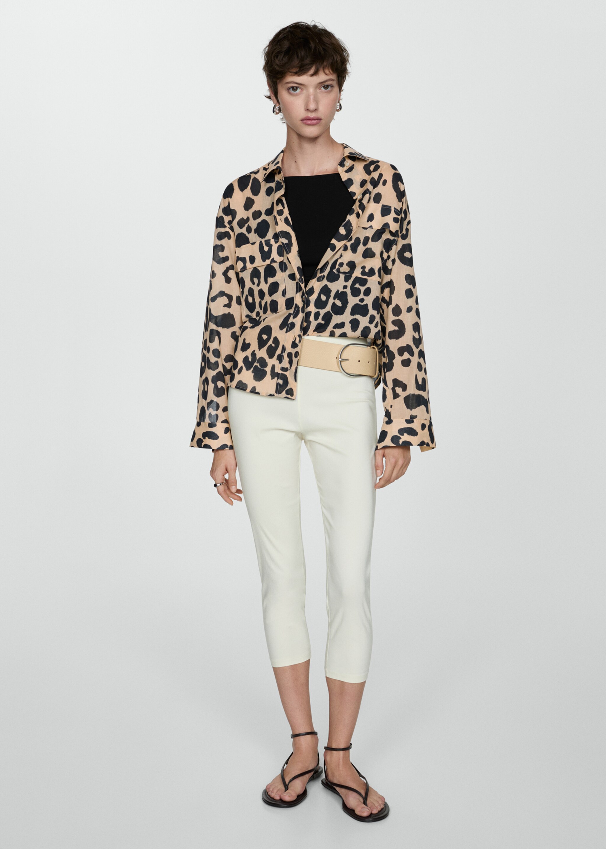 Animal print shirt - General plane, Ecru. Ref: 77083294-00.