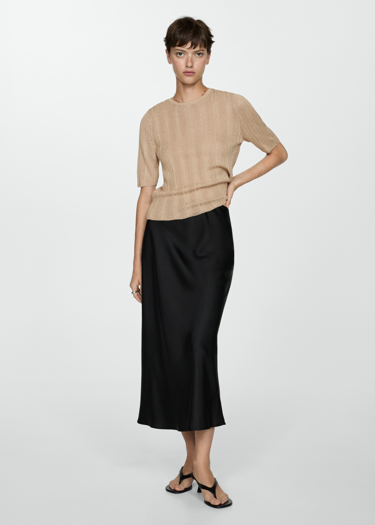 Top din tricot lurex - Plan general