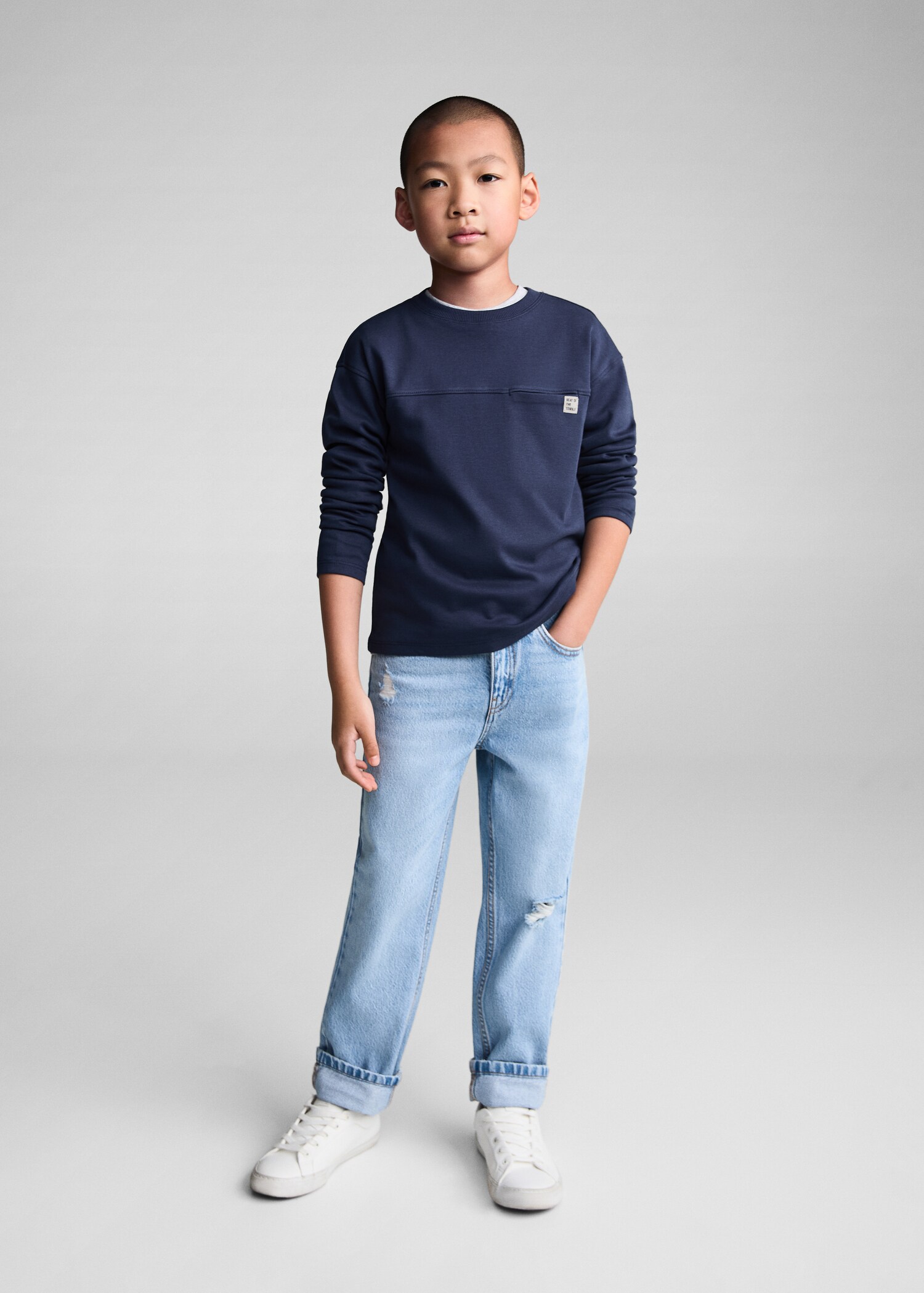 Long sleeve cotton t-shirt - General plane