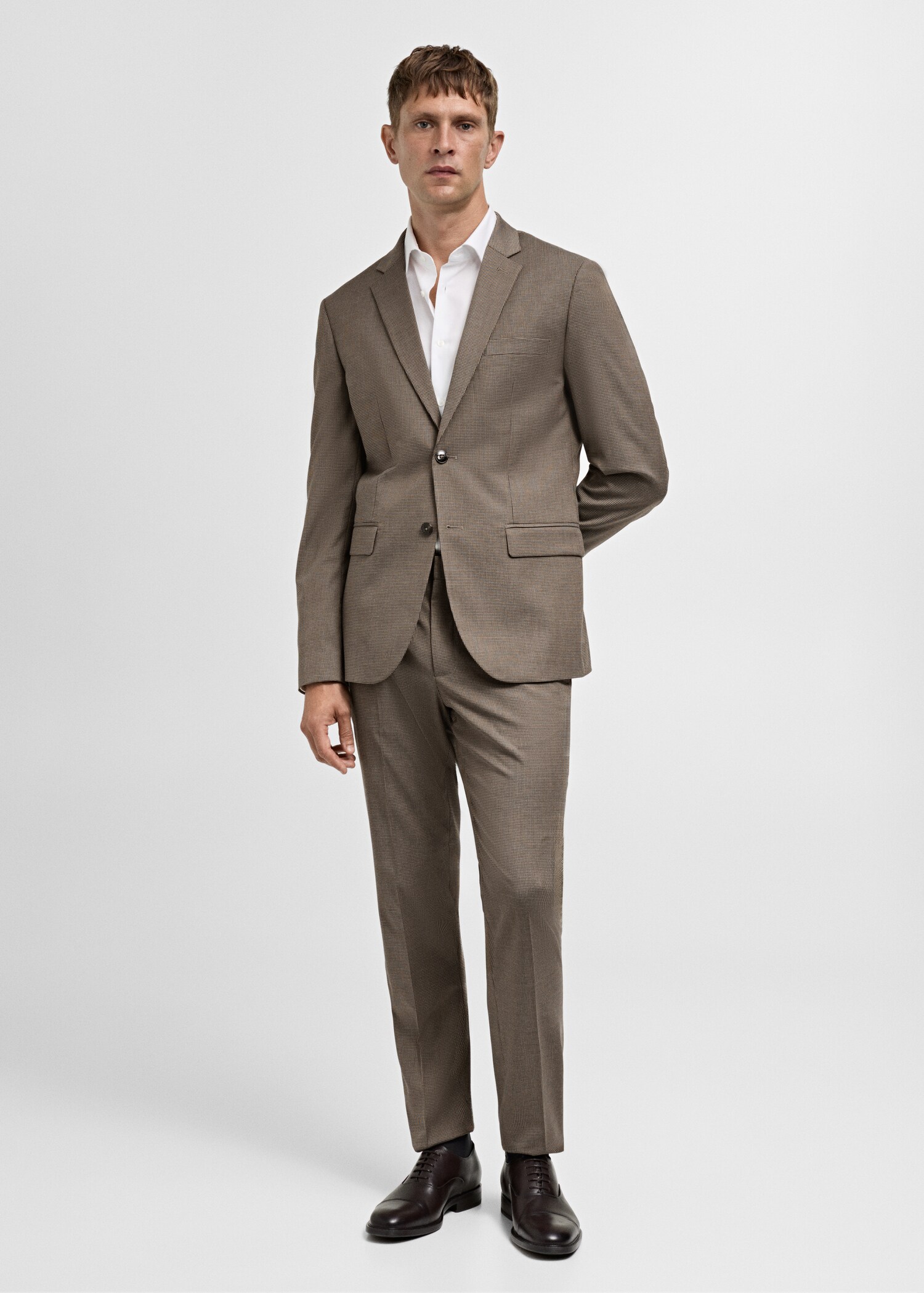 Veste costume super slim-fit structure chevrons - Plan général
