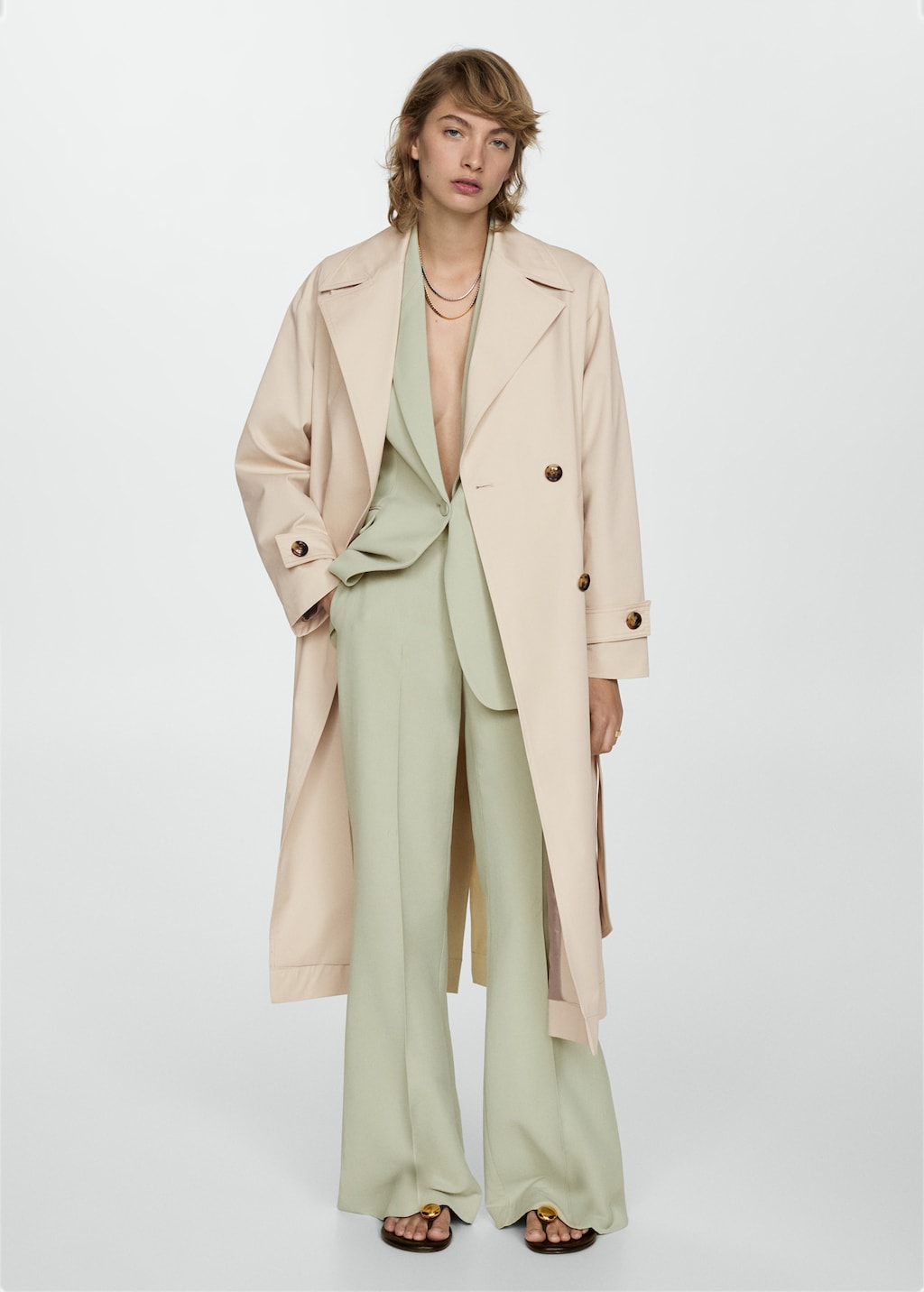 Double breasted trench coat Women MANGO Indonesia