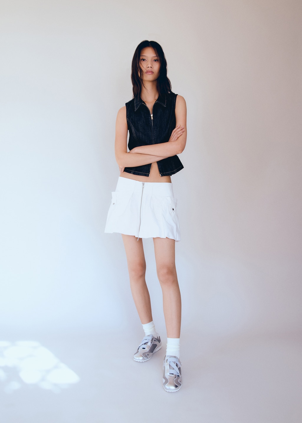 Balloon mini-skirt with zip - Women | MANGO China Balloon mini-skirt with zip - Women | MANGO China