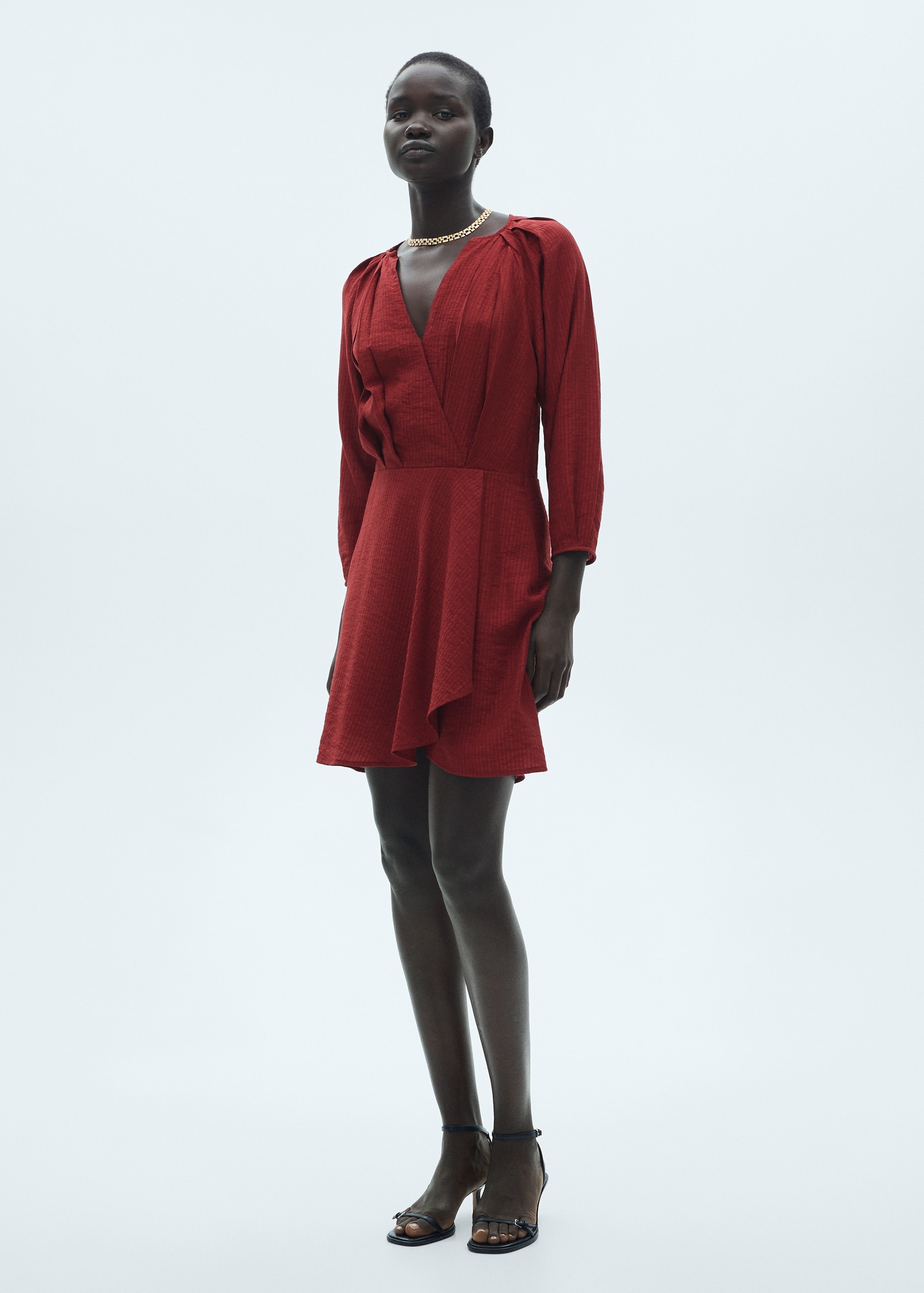 Textured short dress