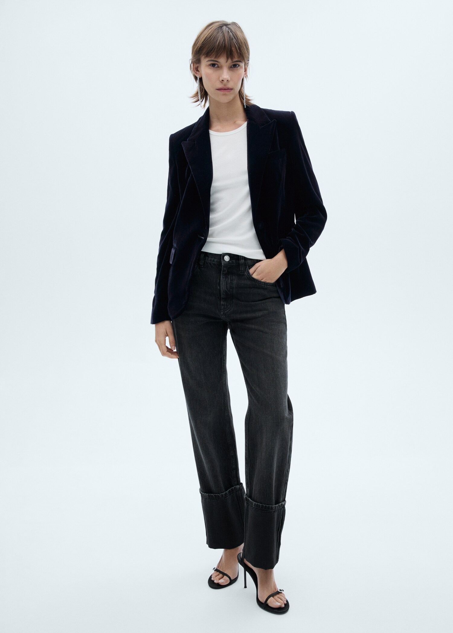 Blazer terciopelo estructurado - Plano general