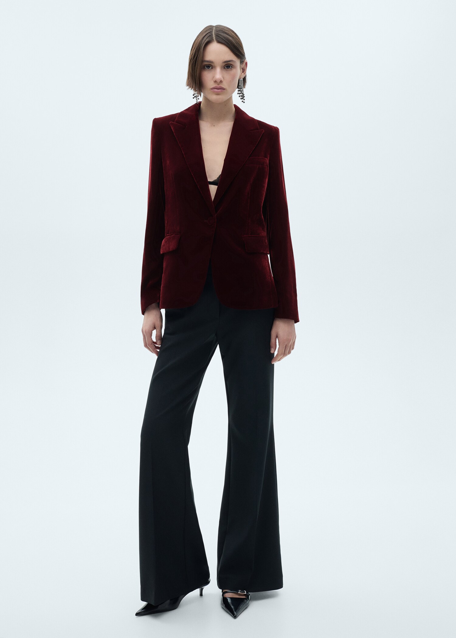 Blazer terciopelo estructurado - Plano general