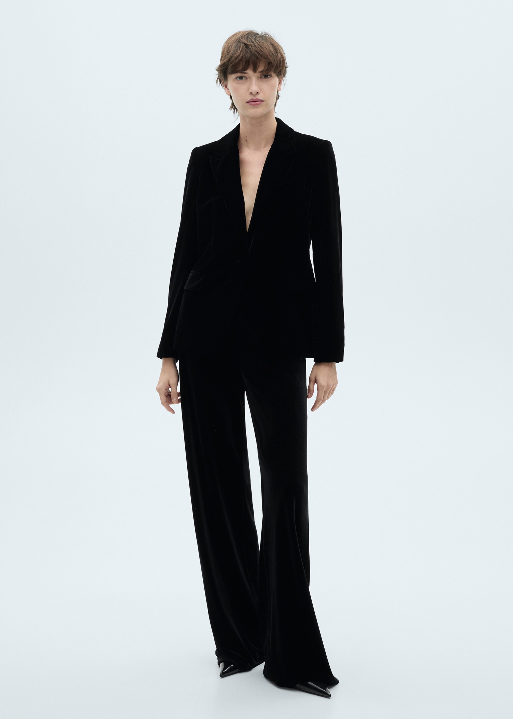Structured velvet jacket - General plane