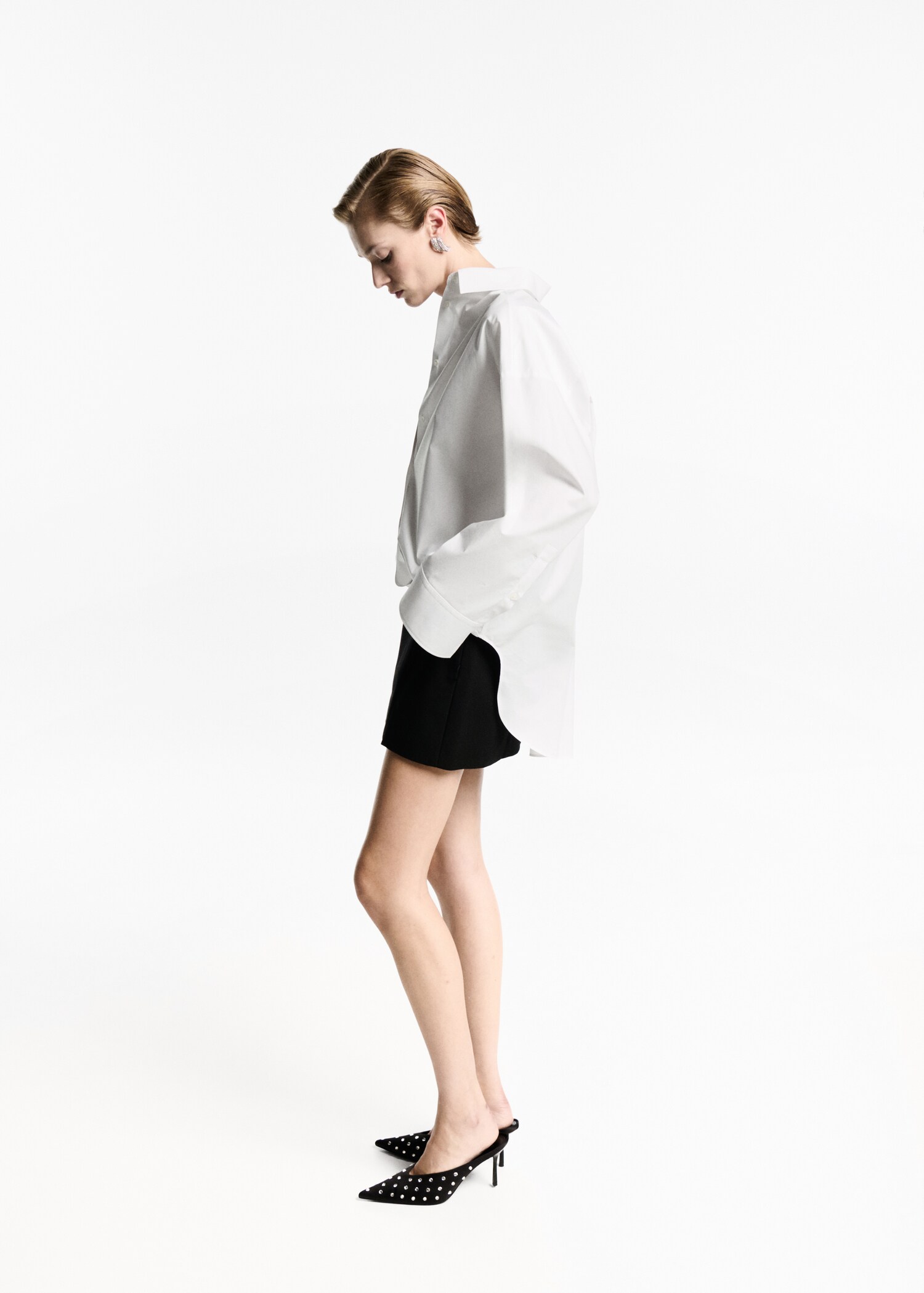 100% cotton oversized shirt - General plane