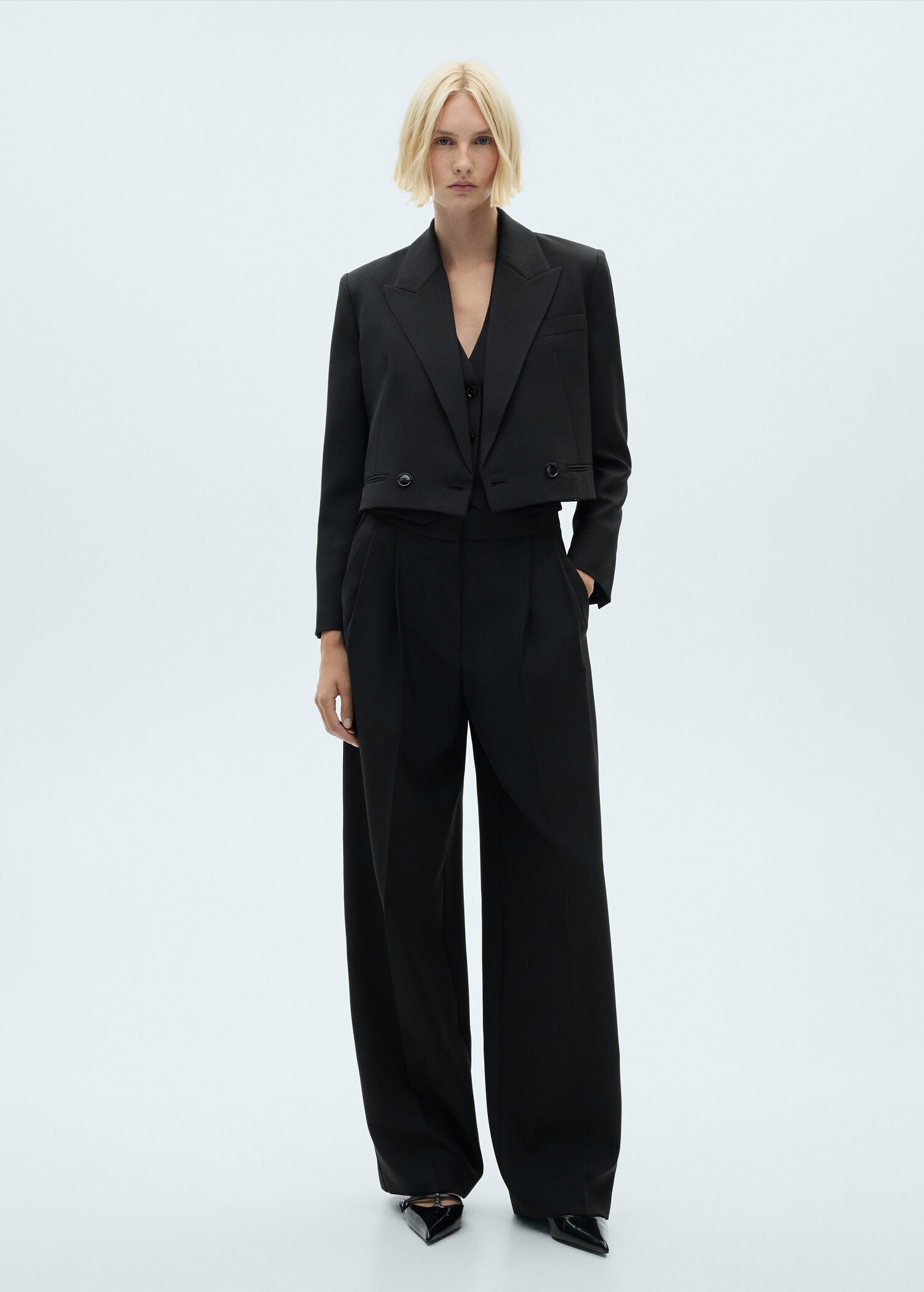 Straight-fit suit trousers - General plane