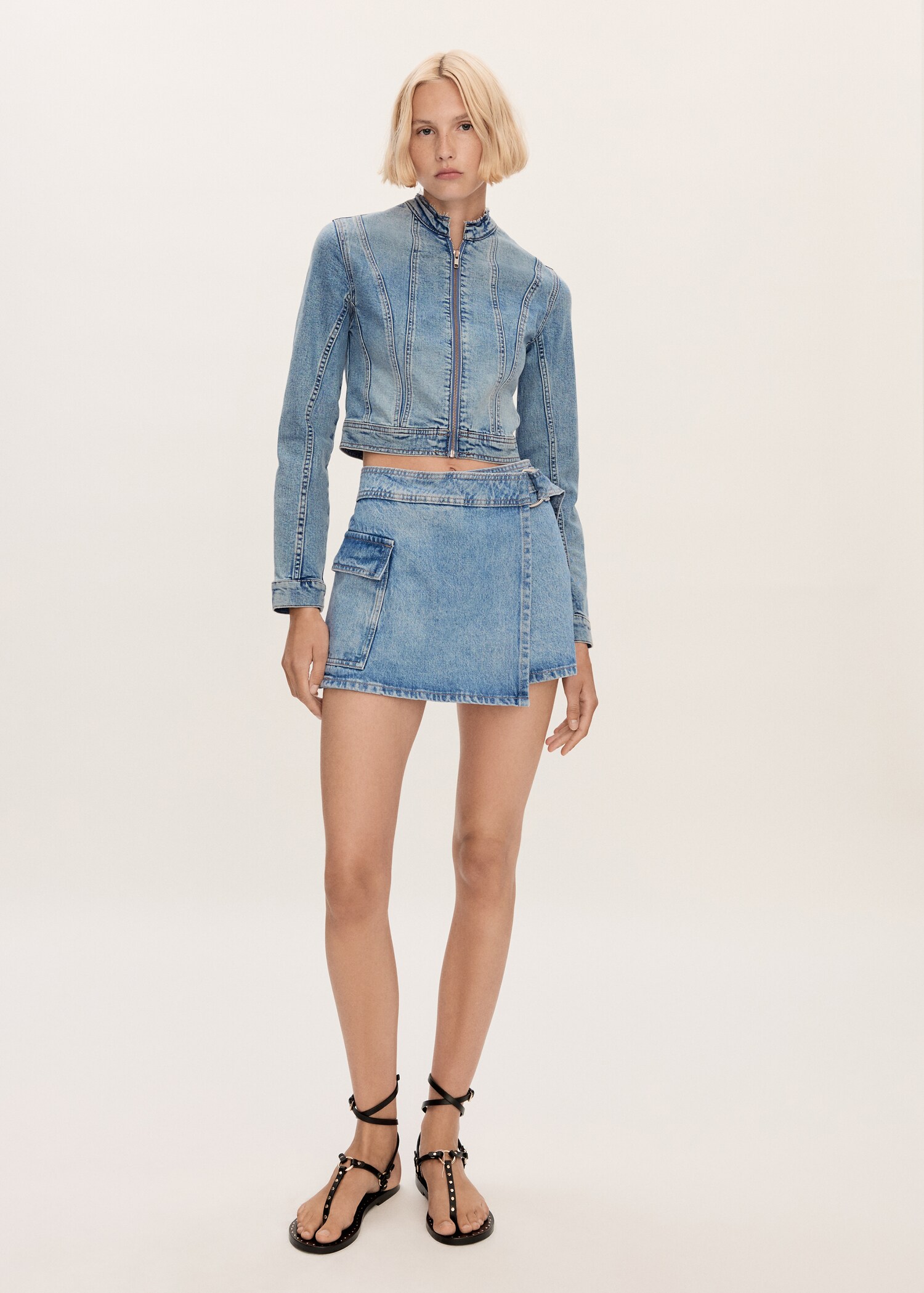 Jupe short en jean - Plan général