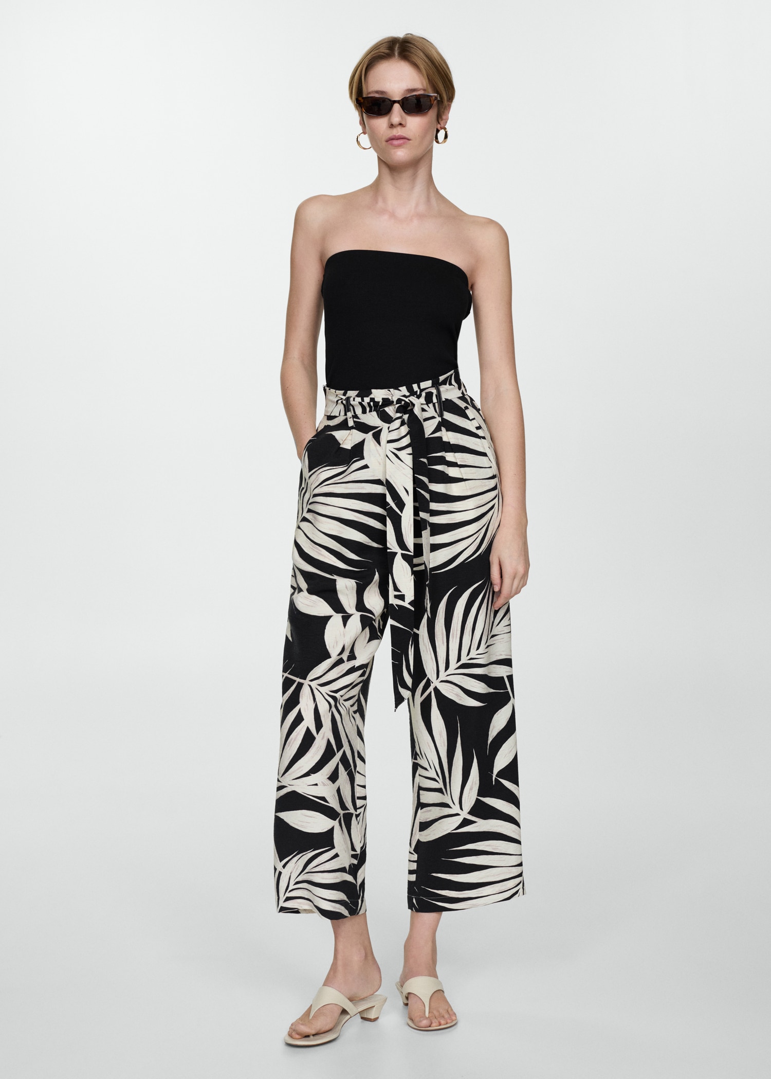 Bow printed trouser - General plane