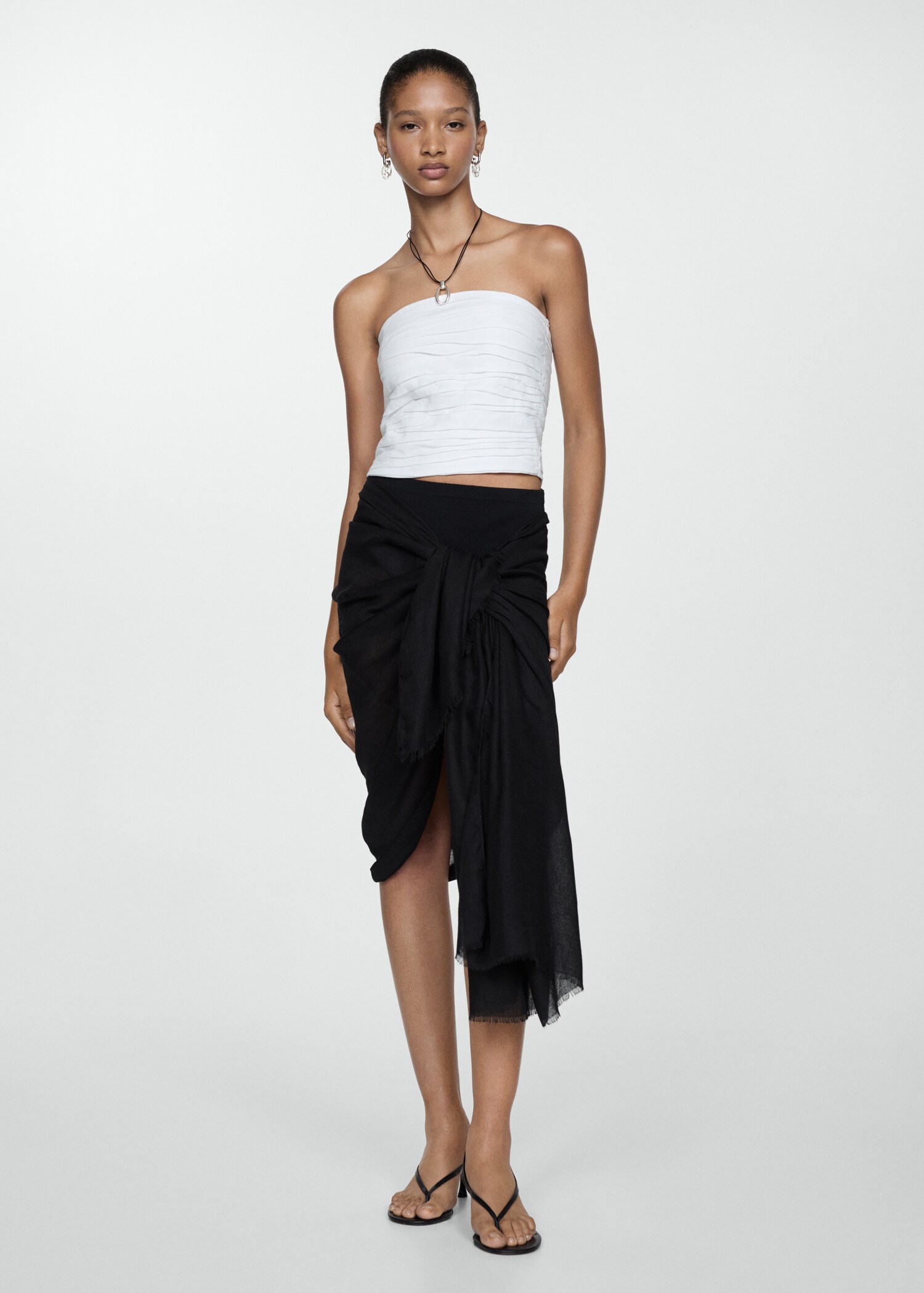 Draped linen top - General plane