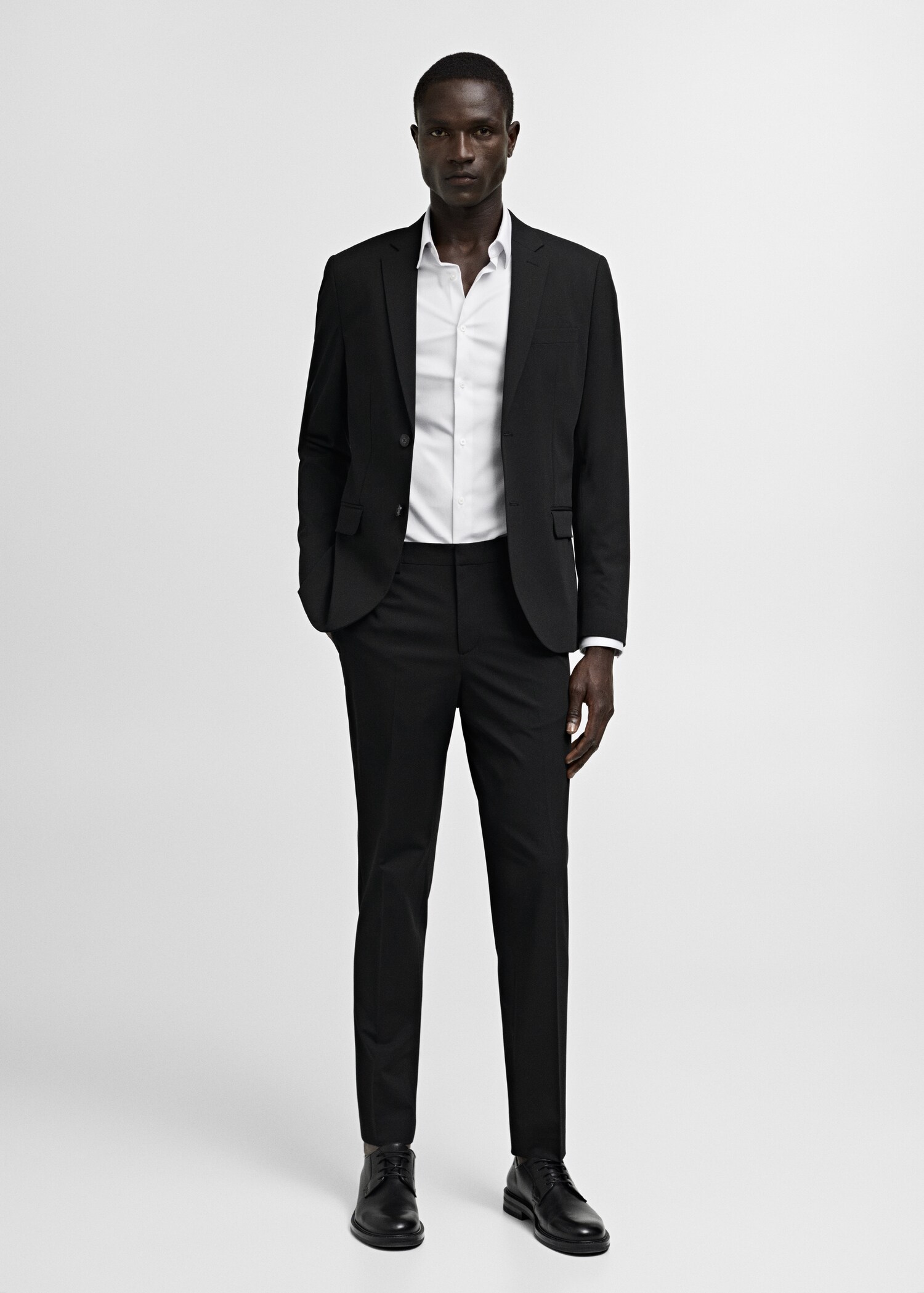 Костюмная рубашка super slim fit из поплина - Общий план