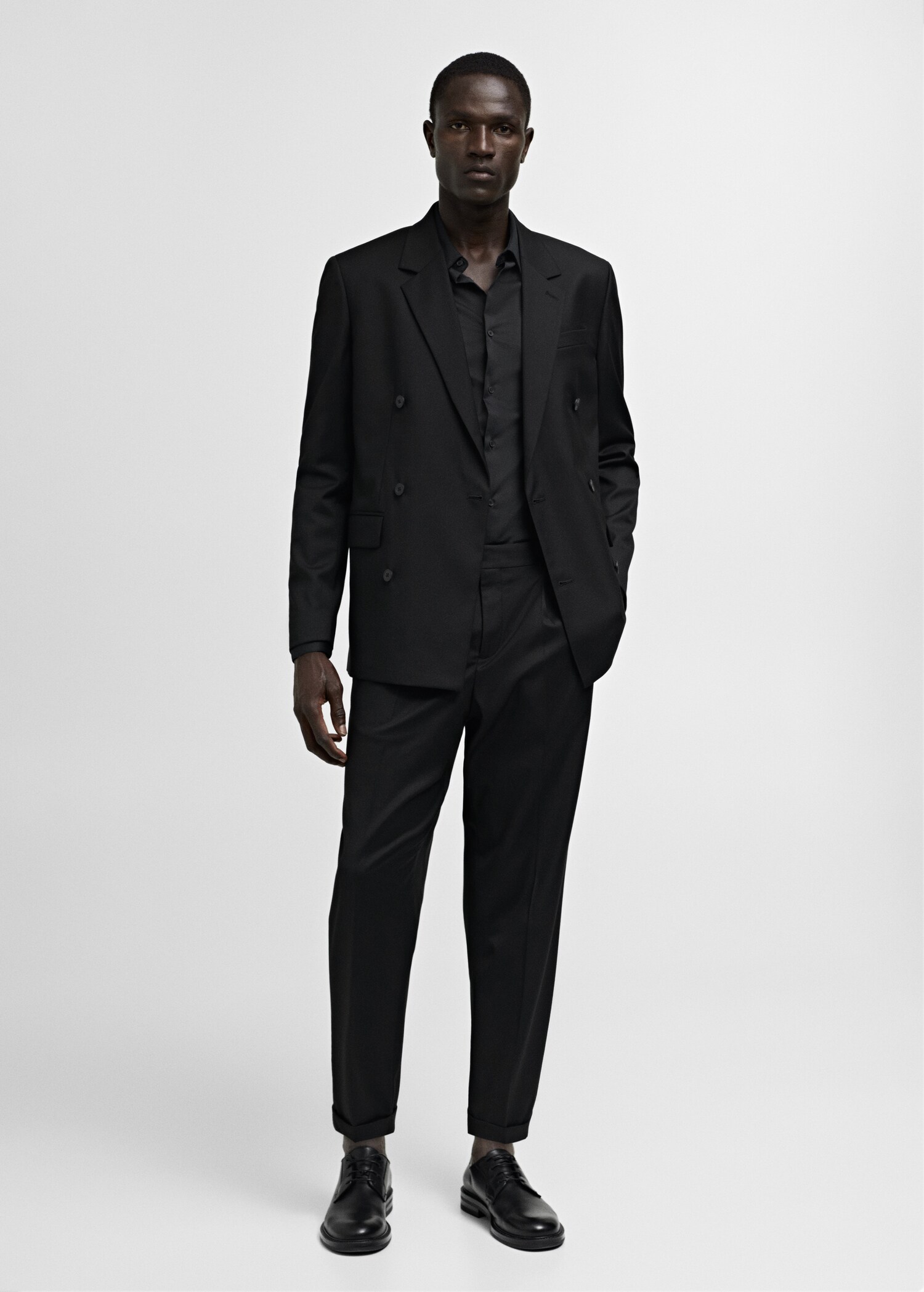 Костюмная рубашка super slim fit из поплина - Общий план