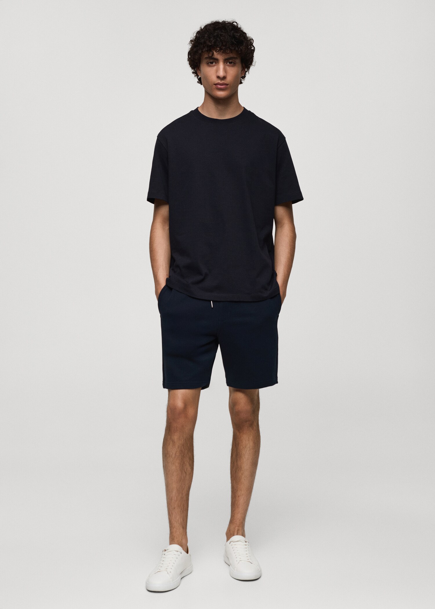 Bermuda jogging coton - Plan général