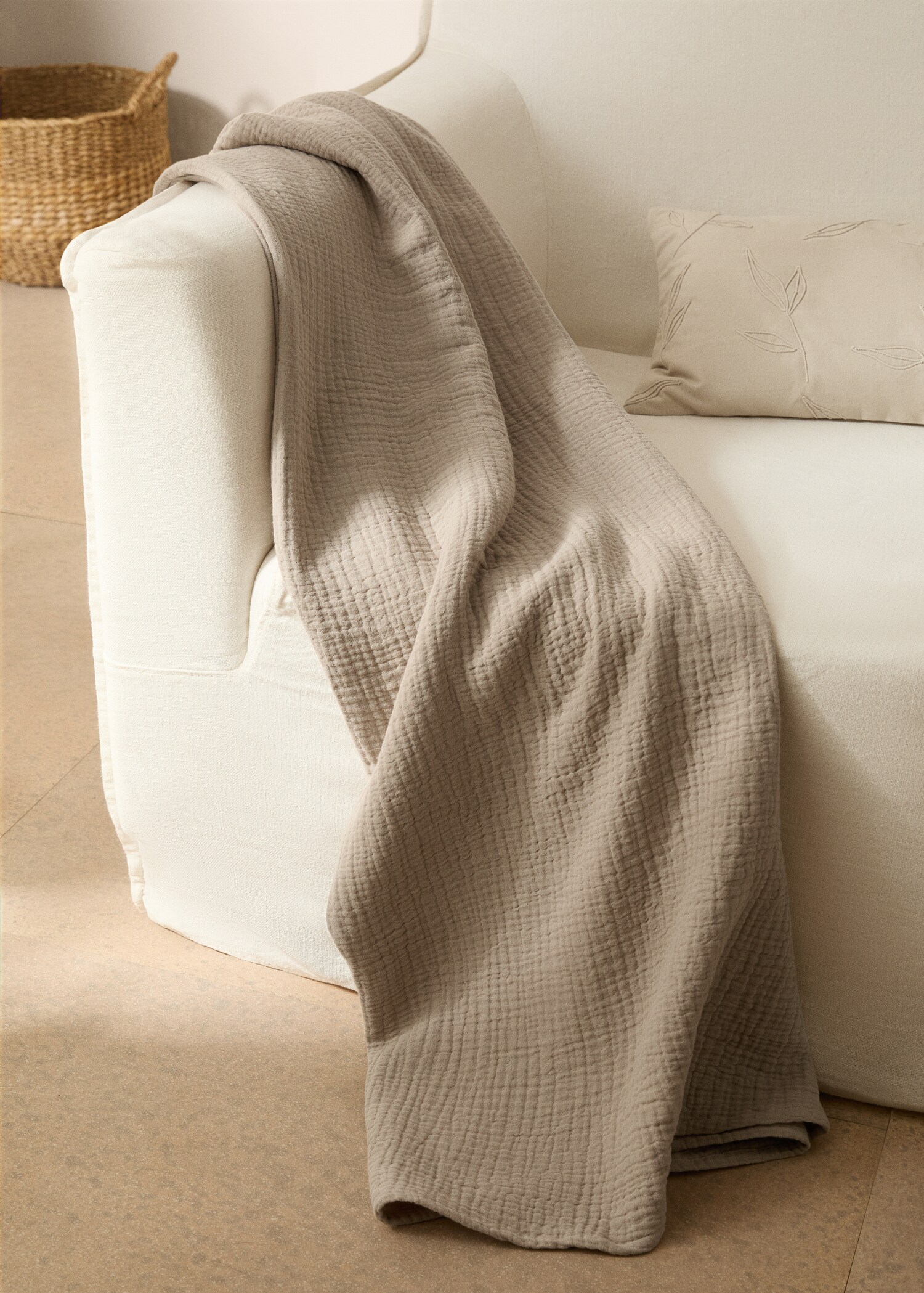 Cotton chiffon textured blanket - General plane