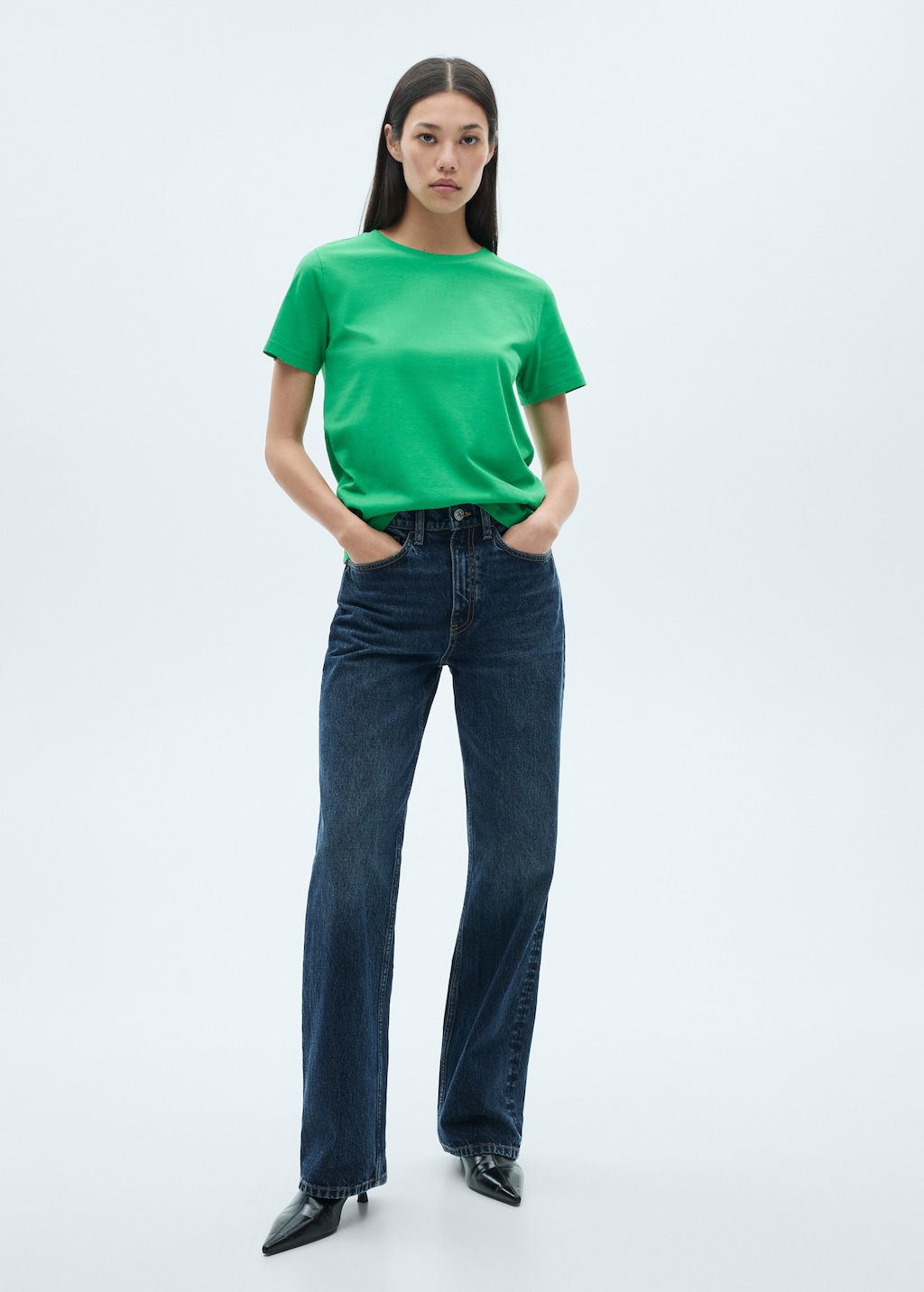 Short sleeved cotton t shirt Woman MANGO Armenia