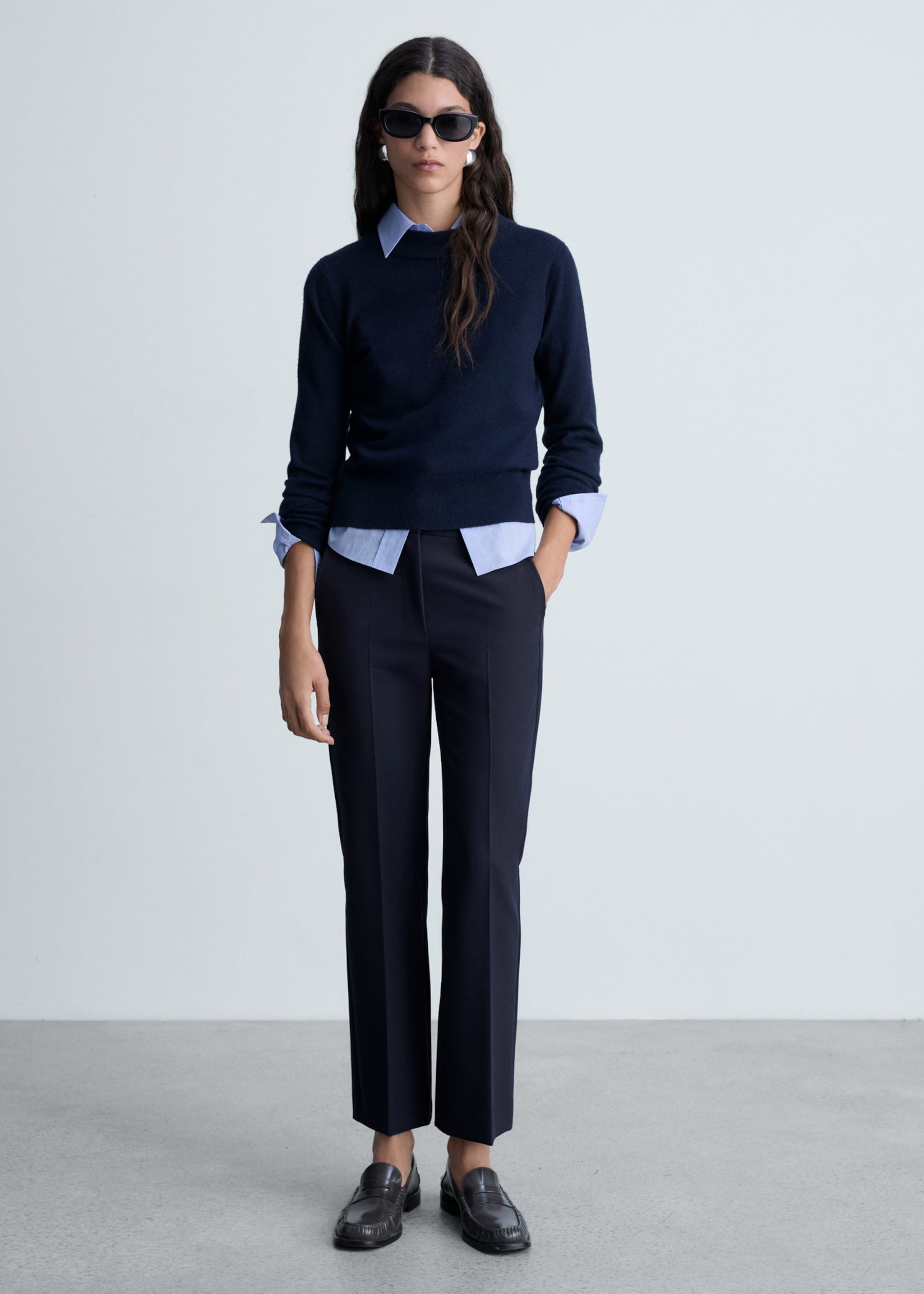 Pantalón recto pinzas - Plano general