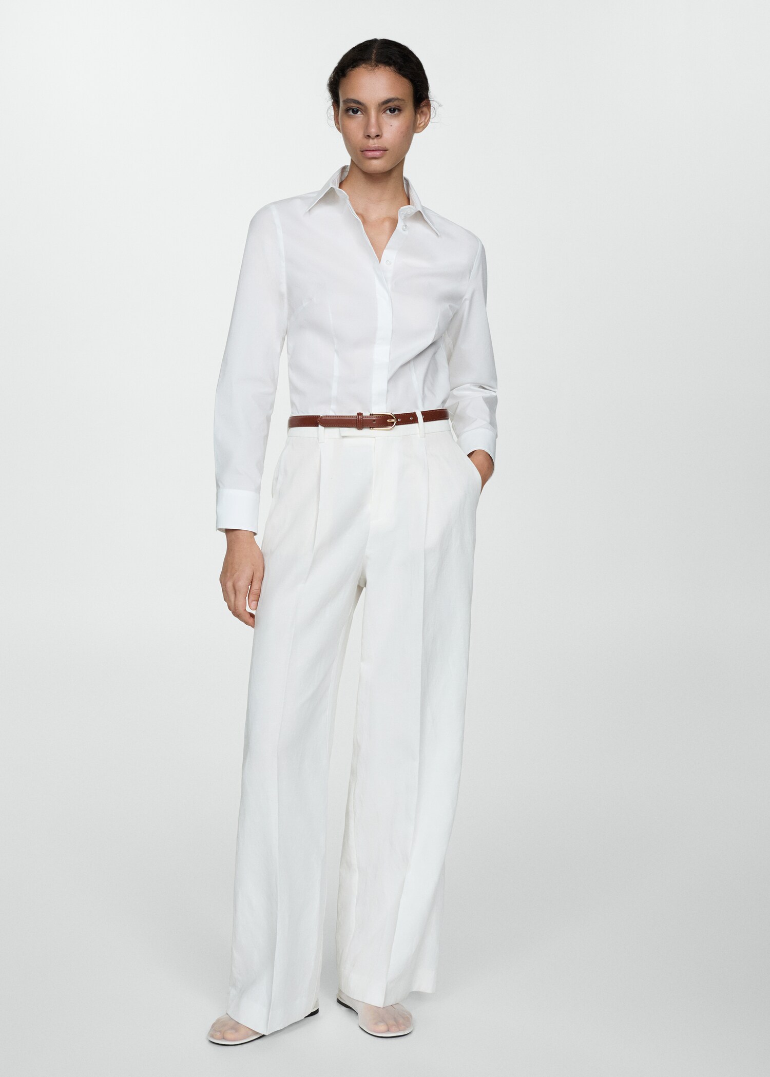Chemise cintrée coton - Plan général