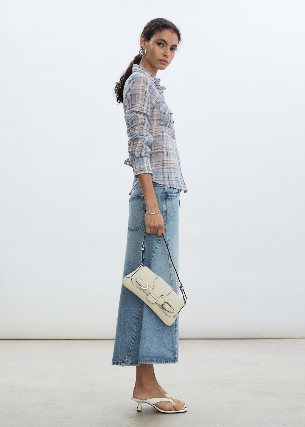 トップス FACE DESIGN TWO-TONE CHECKED SHIRT FACE DESIGN TWO-TONE CHECKED SHIRT - メルカリ