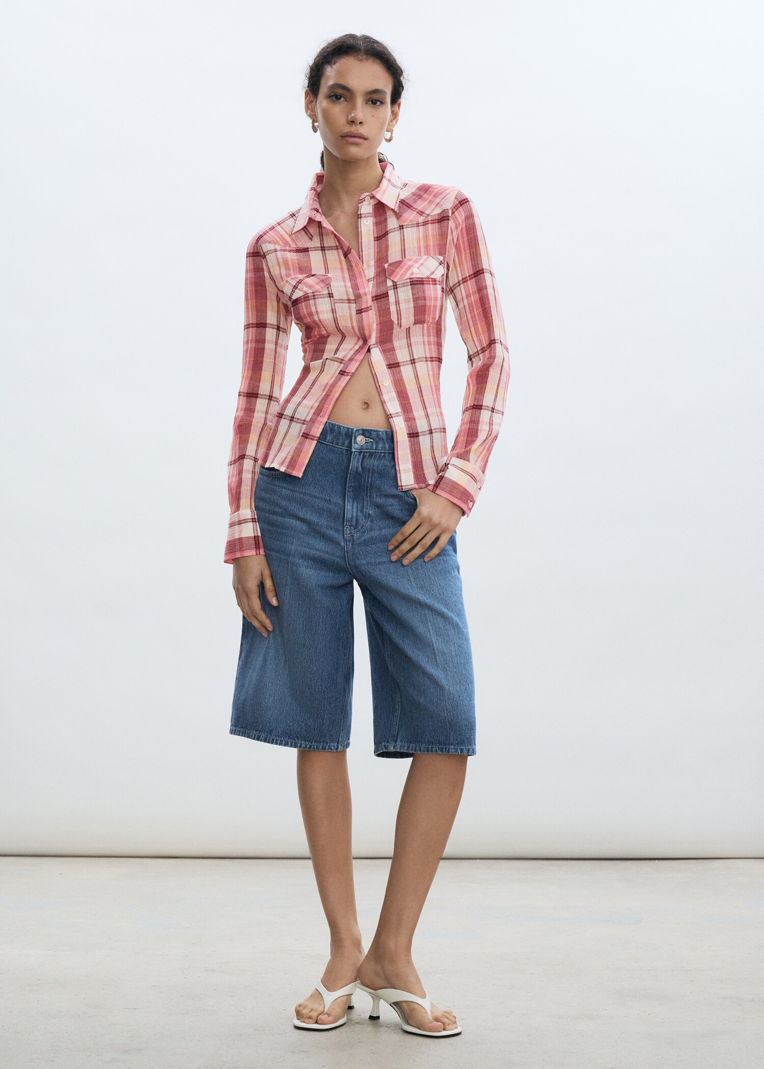 Chemise à carreaux en coton - Plan général