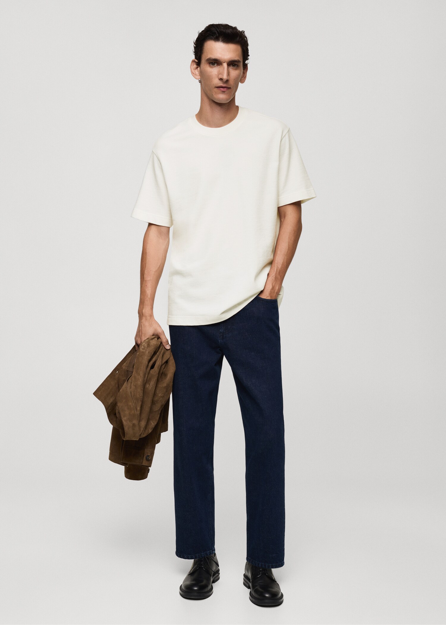 T-shirt de 100% algodão relaxed fit - Plano geral