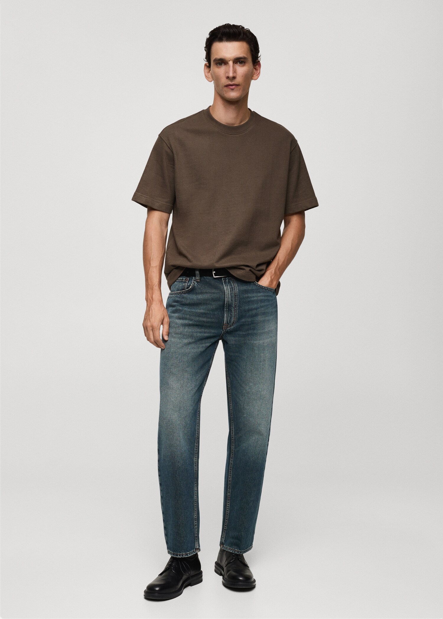T-shirt de 100% algodão relaxed fit - Plano geral
