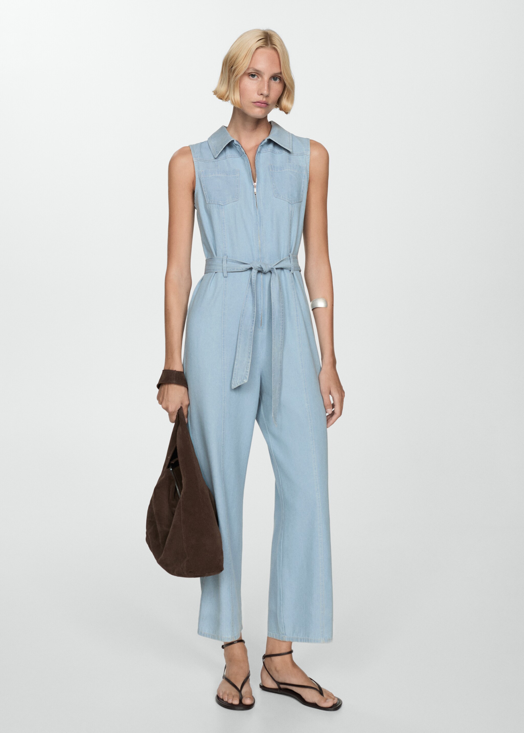 Denim jumpsuit belt - General plane