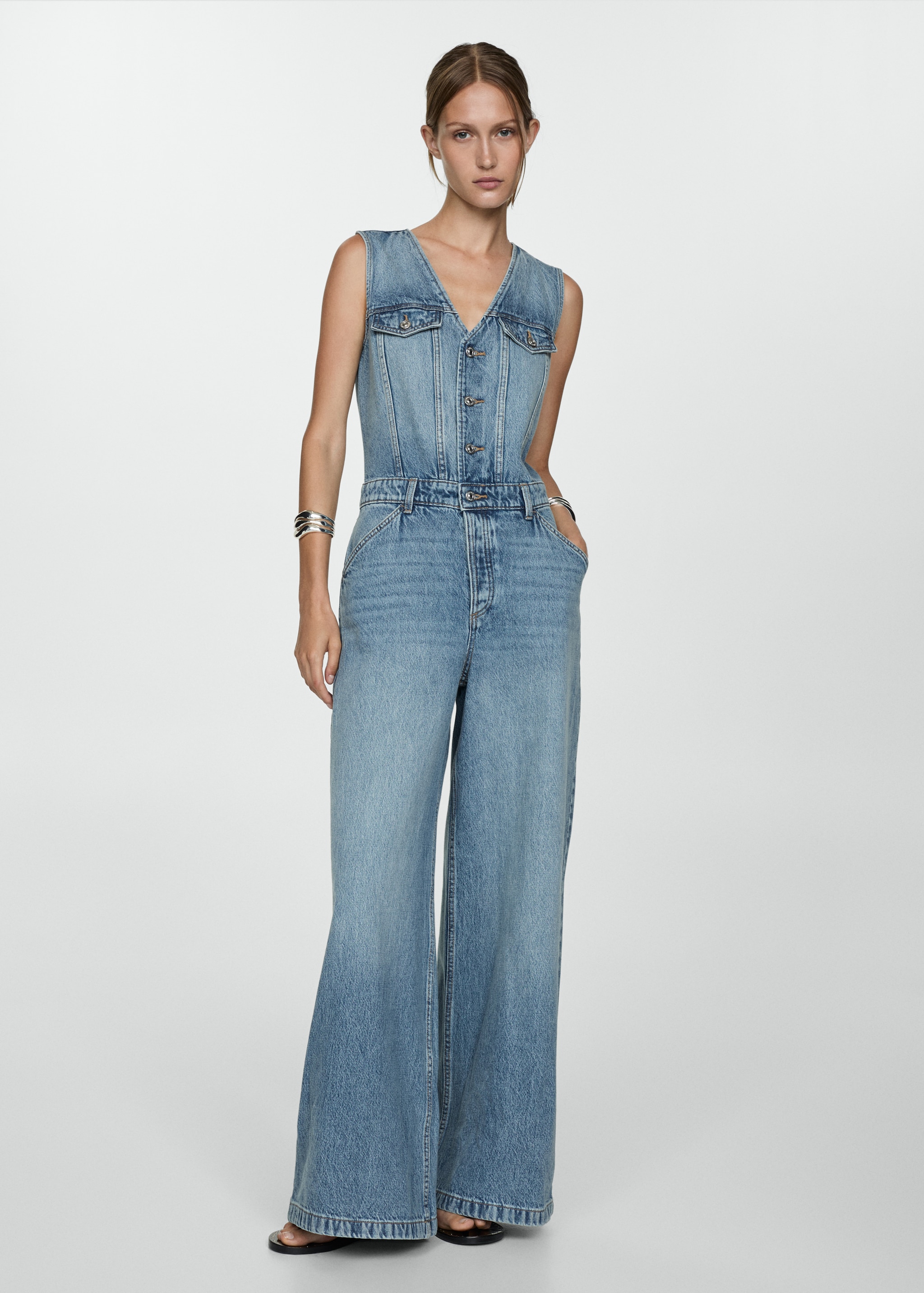 Combi-pantalon en jean - Main Image