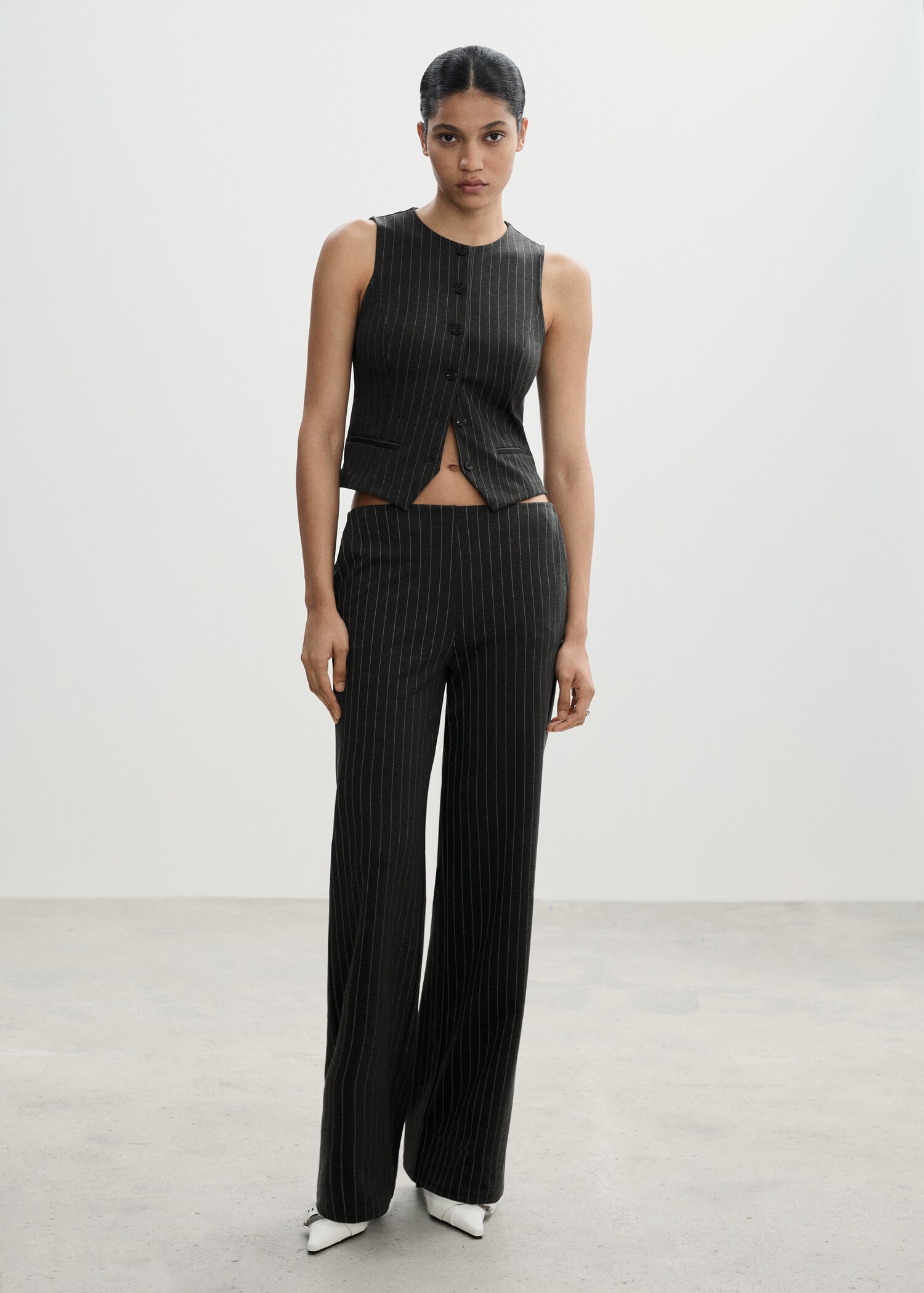 Pantalon droit maille point de Rome - Plan général