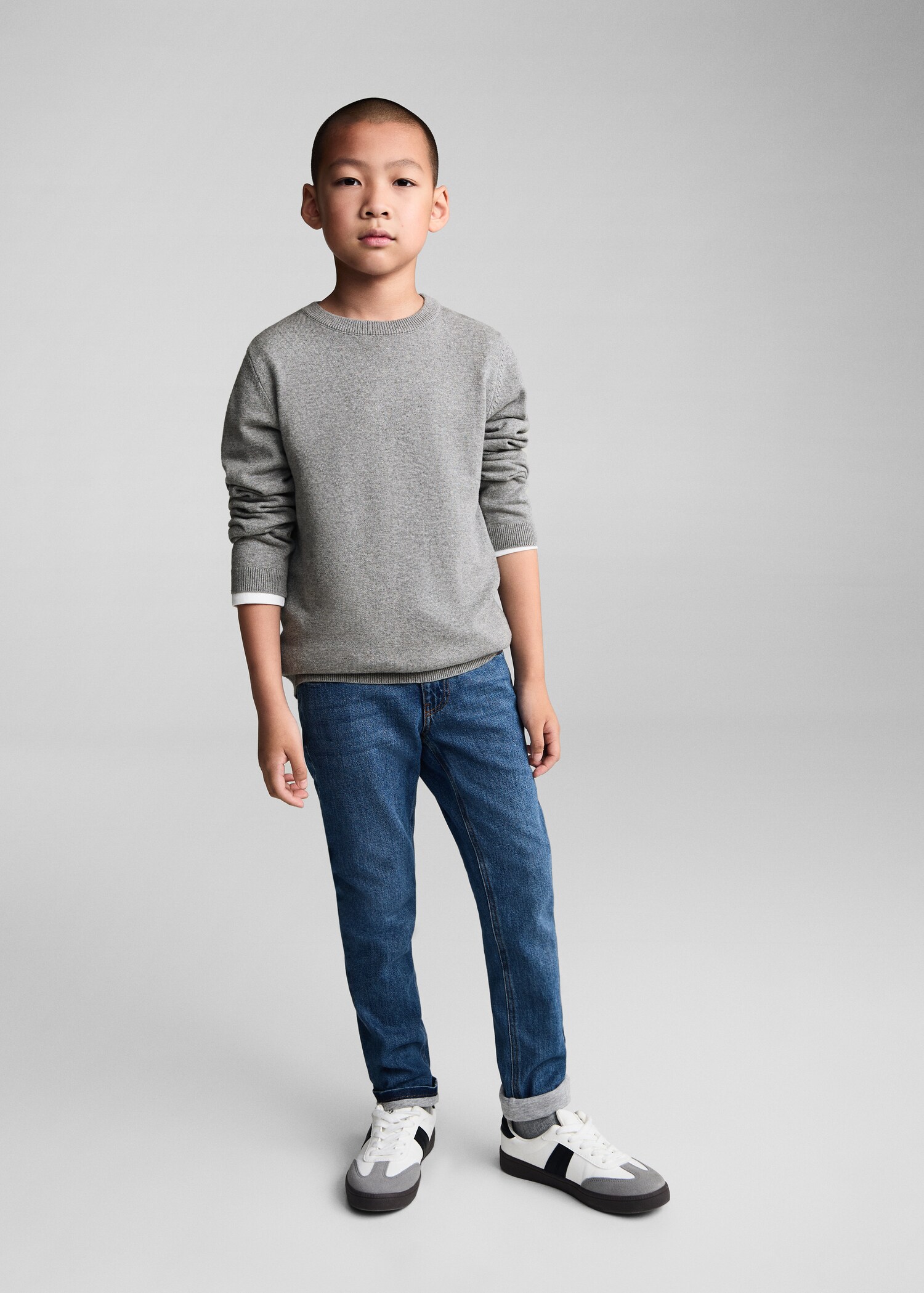 Pull-over jaspé coton - Plan général