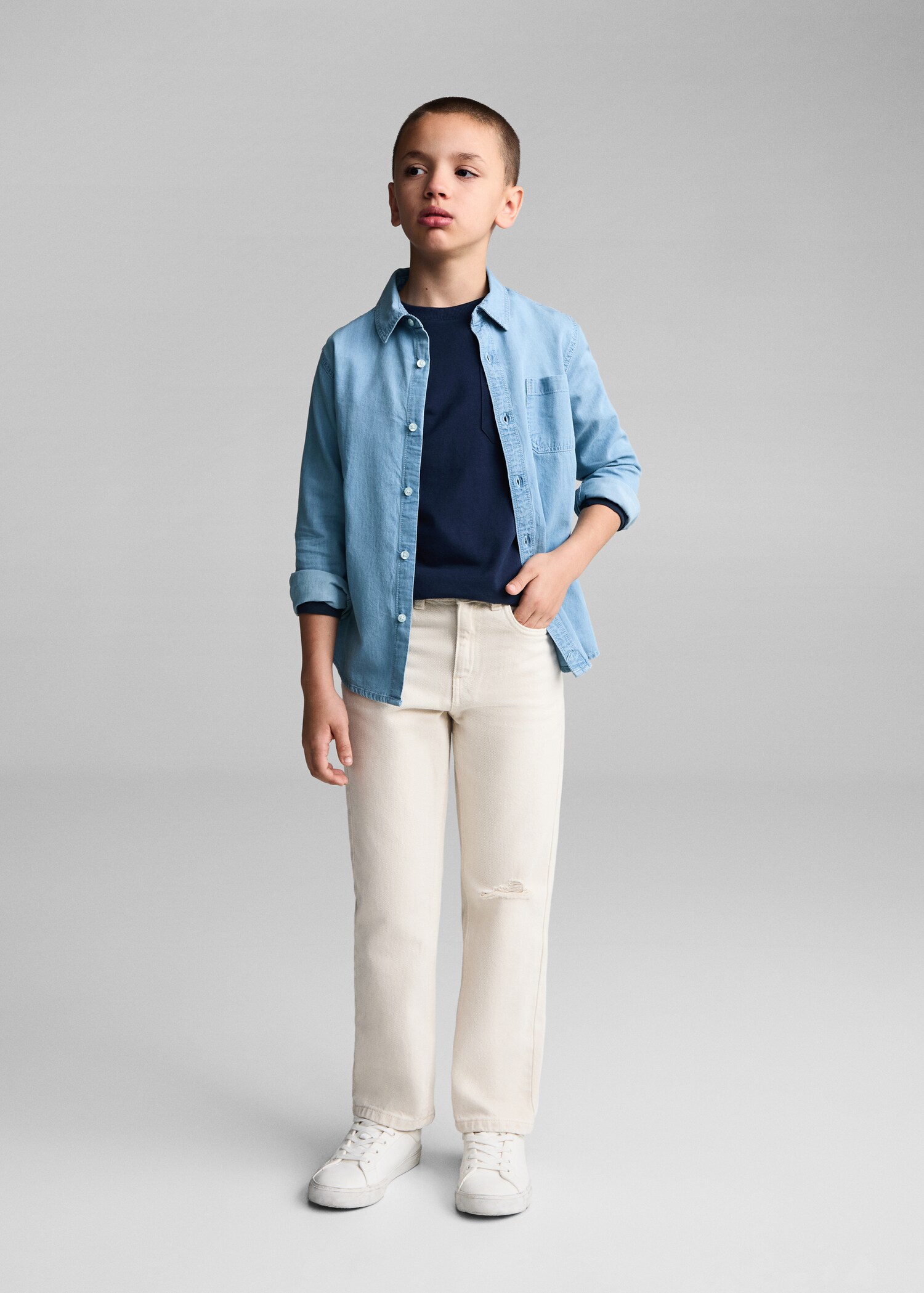 Camisa regular fit denim - Plano general