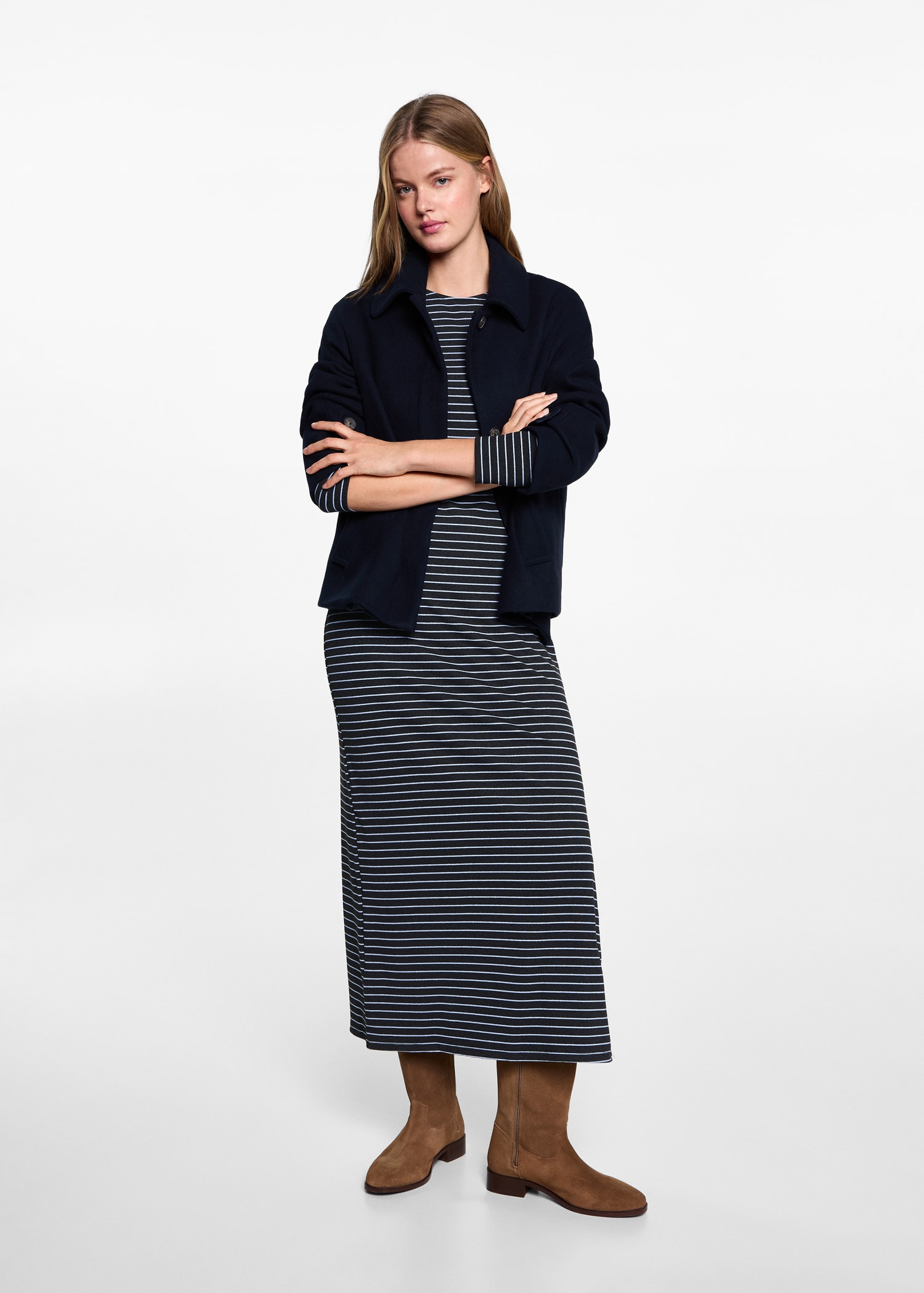 Robe rayures ouverture Lurex - Plan général
