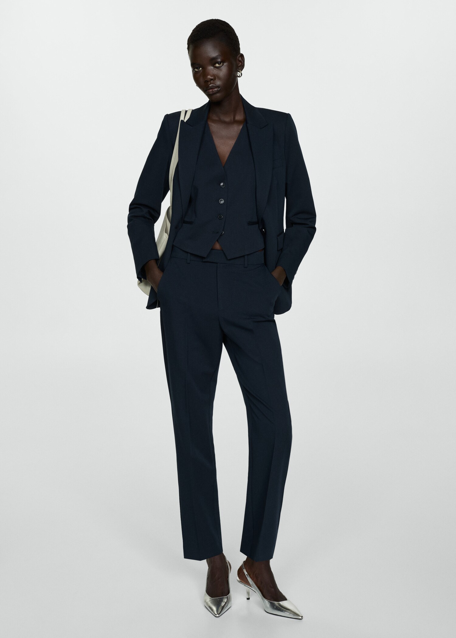 Suit waistcoat with buttons - General plane