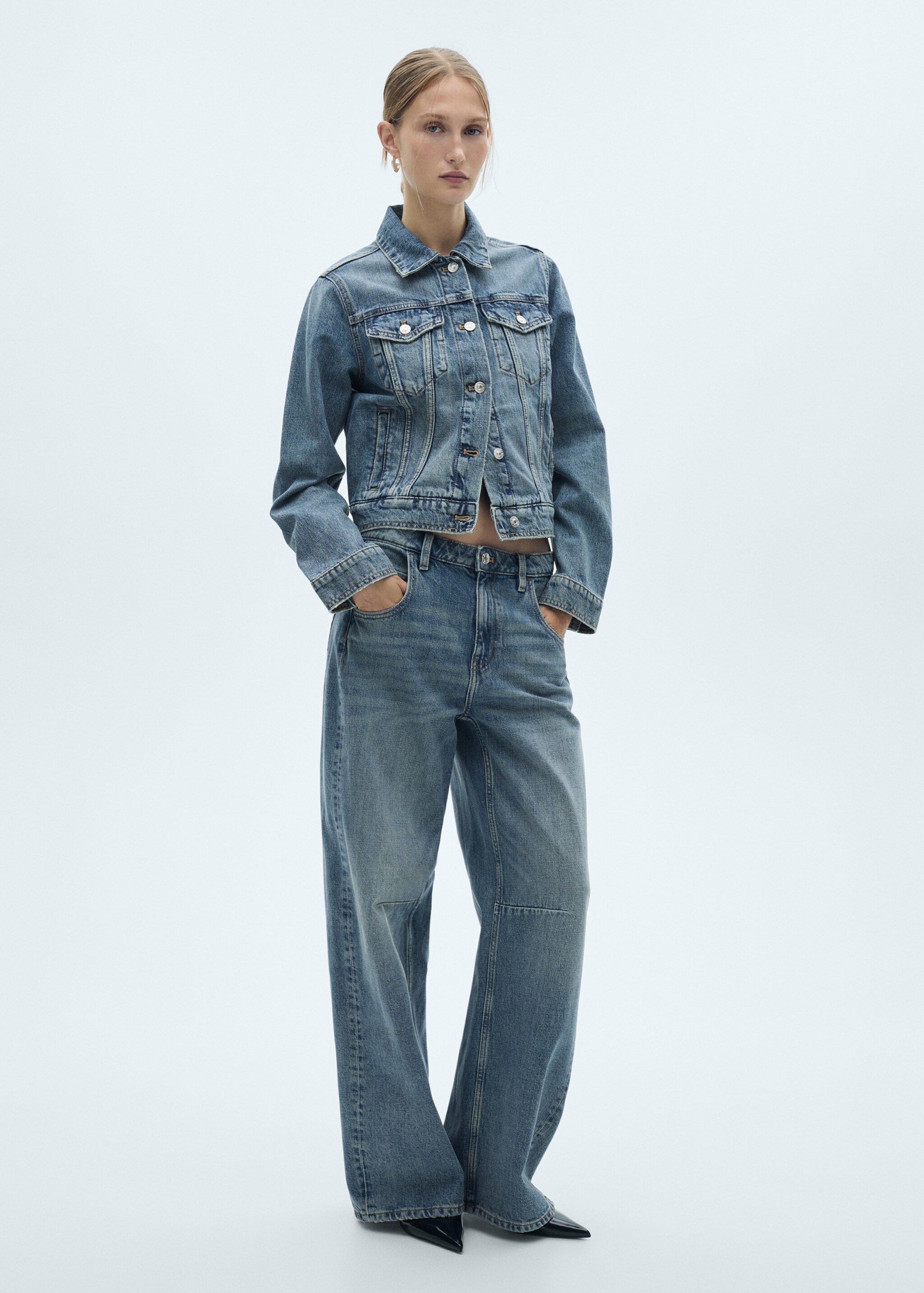Pocketed denim jacket - General plane