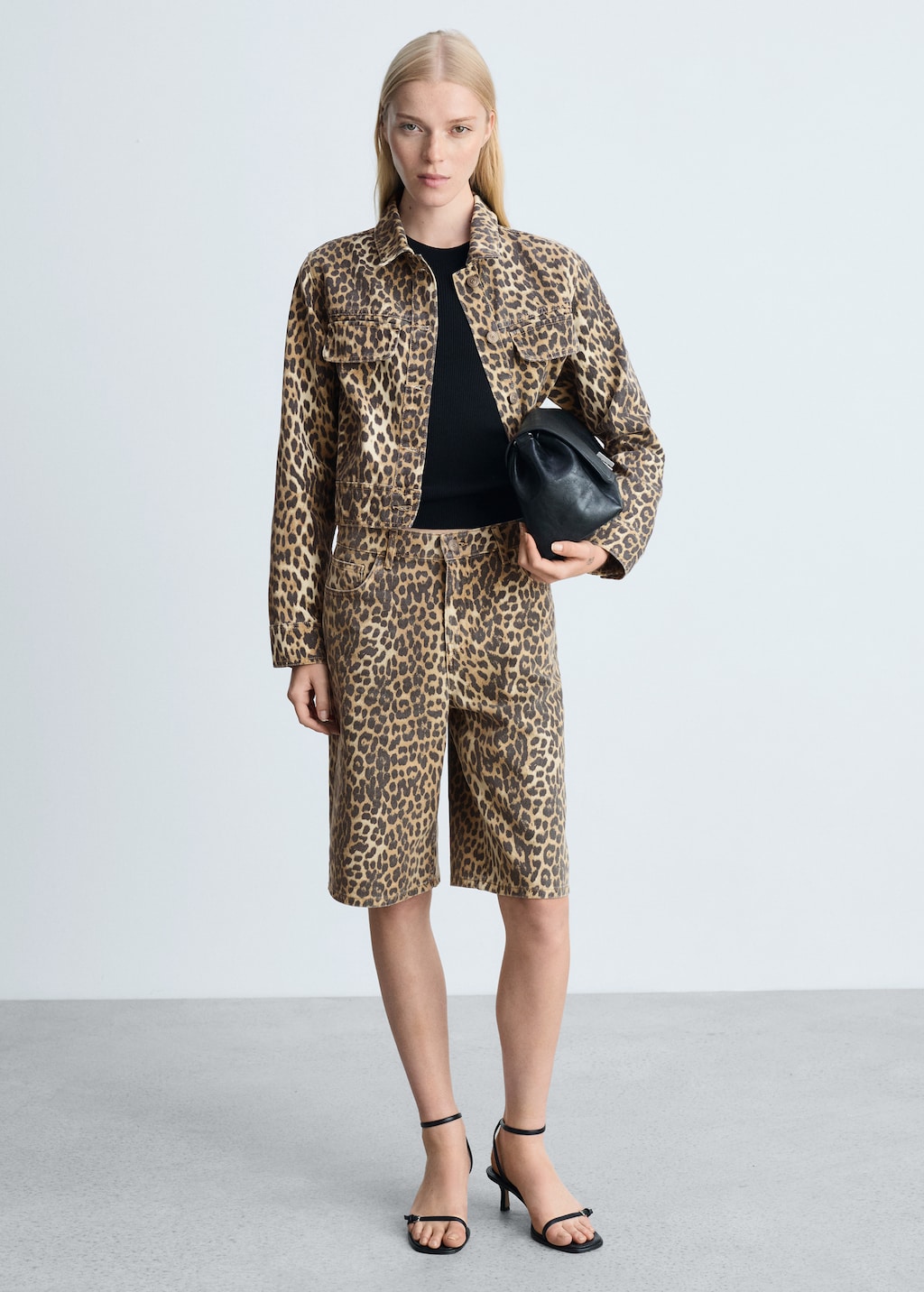Leopard print blazer and shorts online