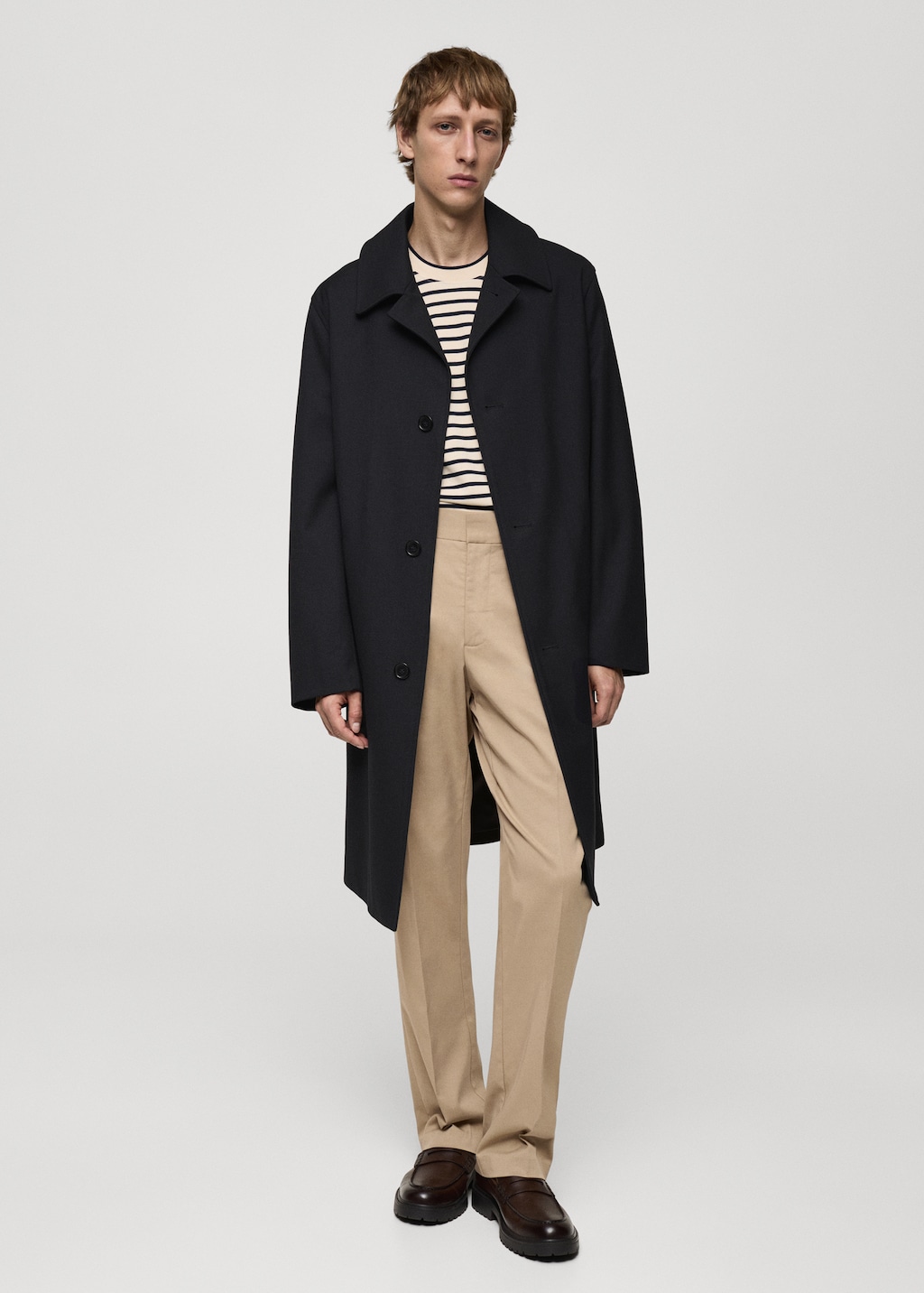 Oversized comfort stretch trench coat Men MANGO Cambodia