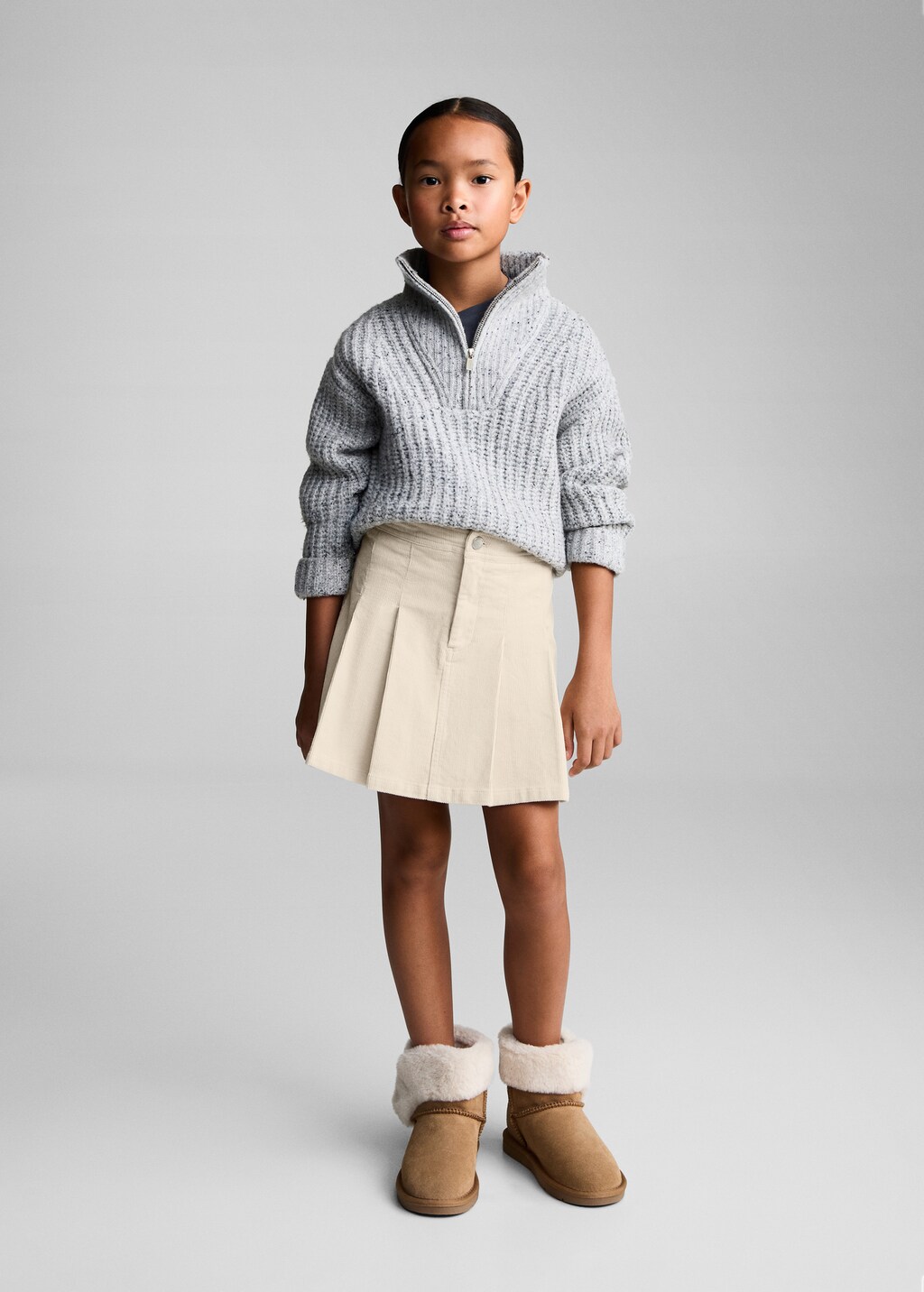 Jupe plissee velours cotele Enfants MANGO Madagascar