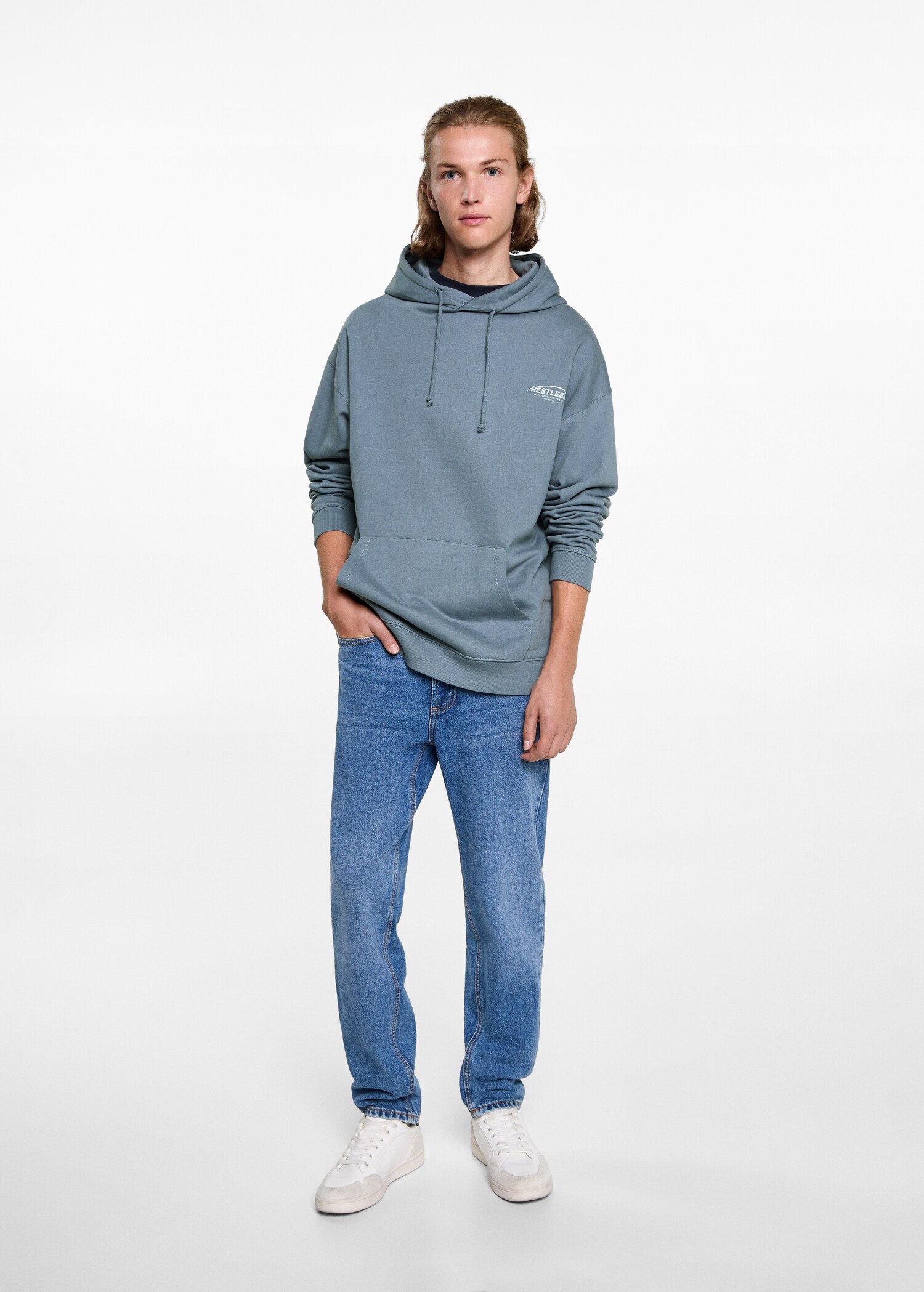 Sweat-shirt imprimé capuche - Plan général