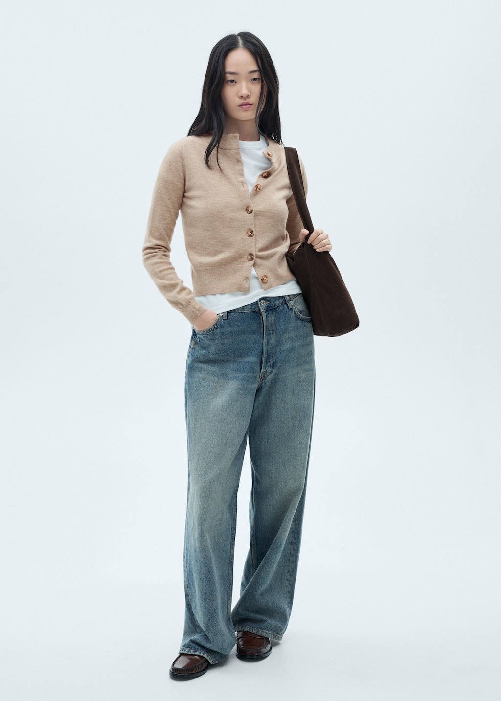Women's round neck cardigans sale