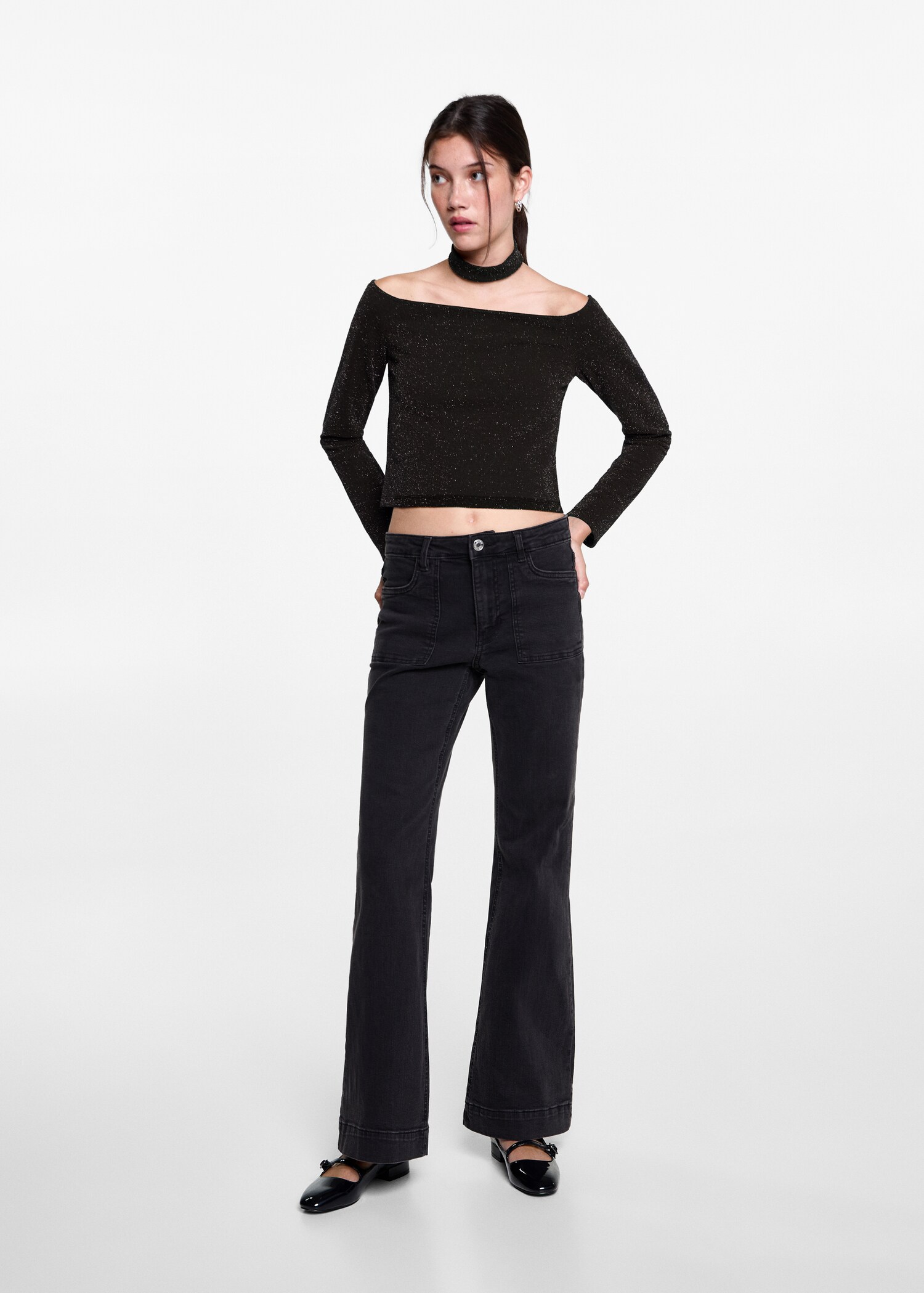 Choker lurex top - General plane