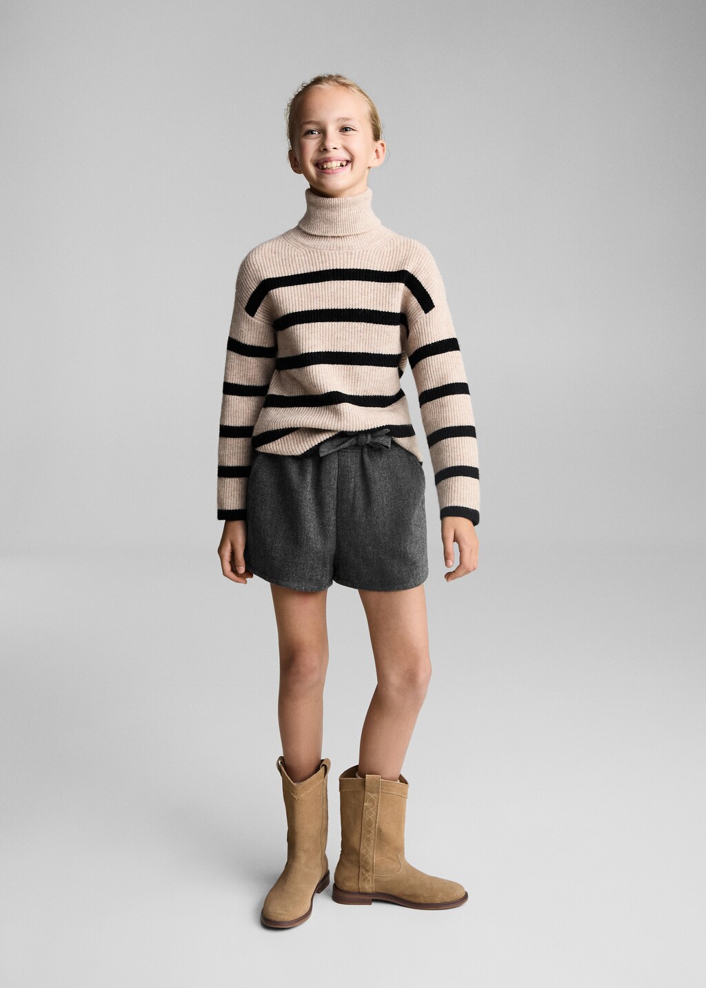 Paperbag shorts with bow - Kids | MANGO USA
